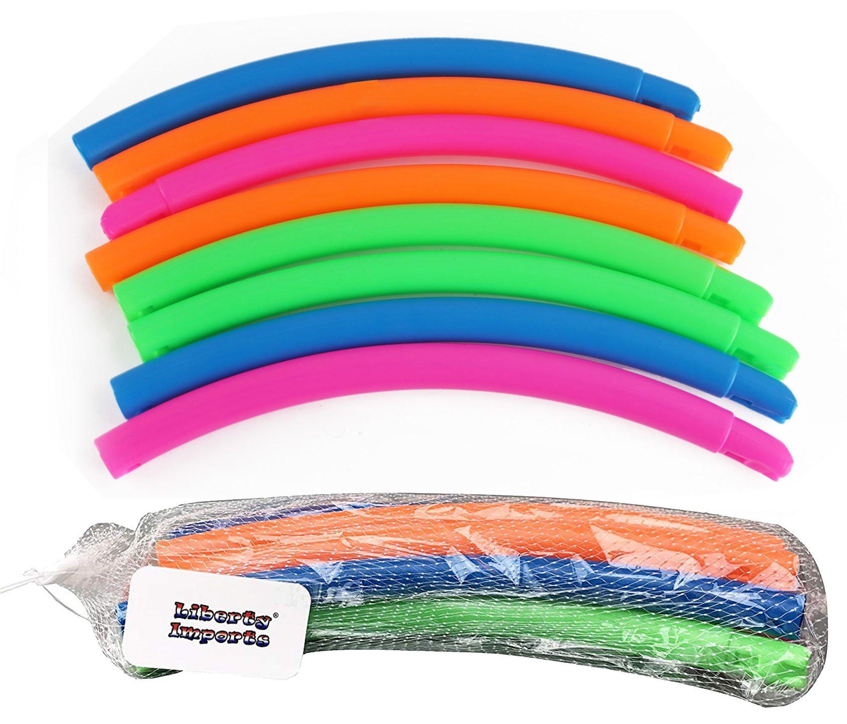 Liberty Imports Kids Exercise Hoop, Snap Together Detachable Adjustable Weight Size Plastic Toy Hoops - Spinning Rings for Sports, Exercise, Playing, 32-Inch