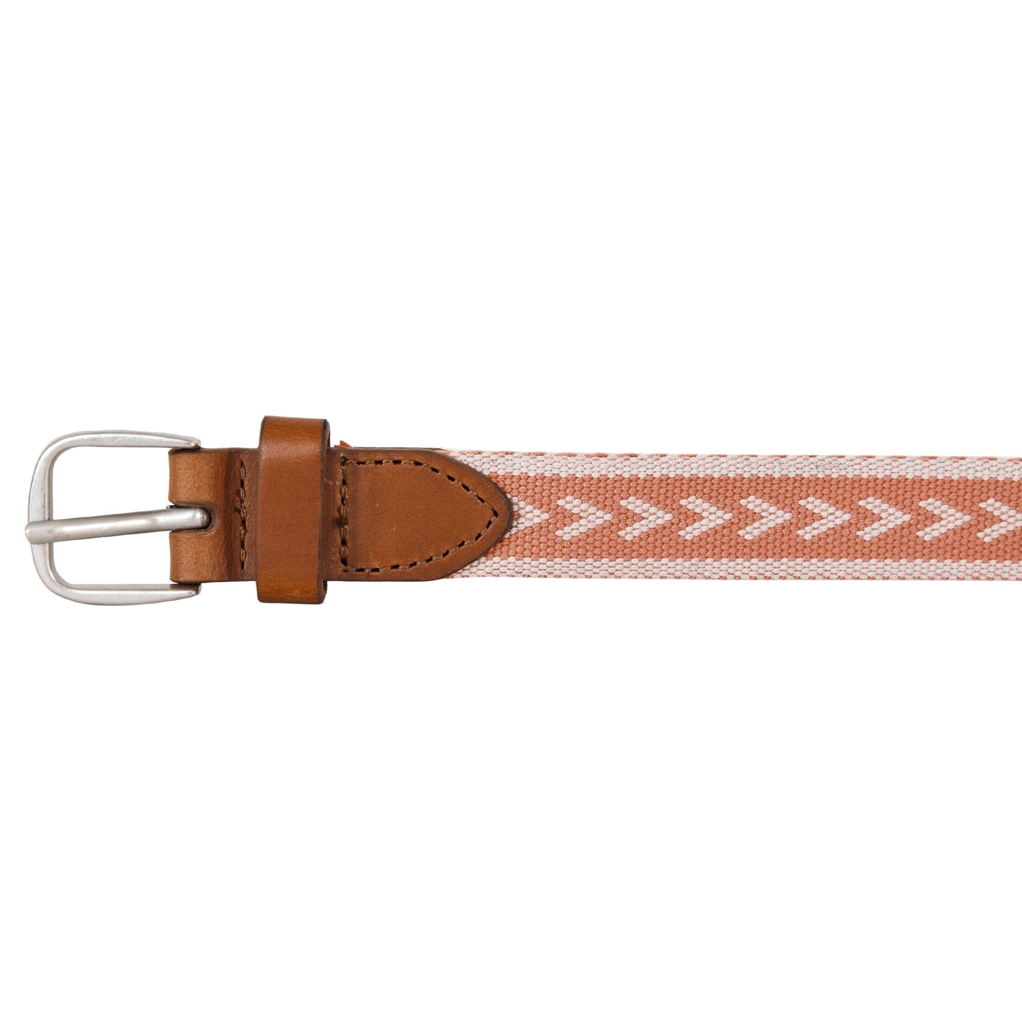 Eddie Bauer Eddie Bauer Women Cascade Grommet Webbing Belt with Metal Buckle, Coral, XX-Large