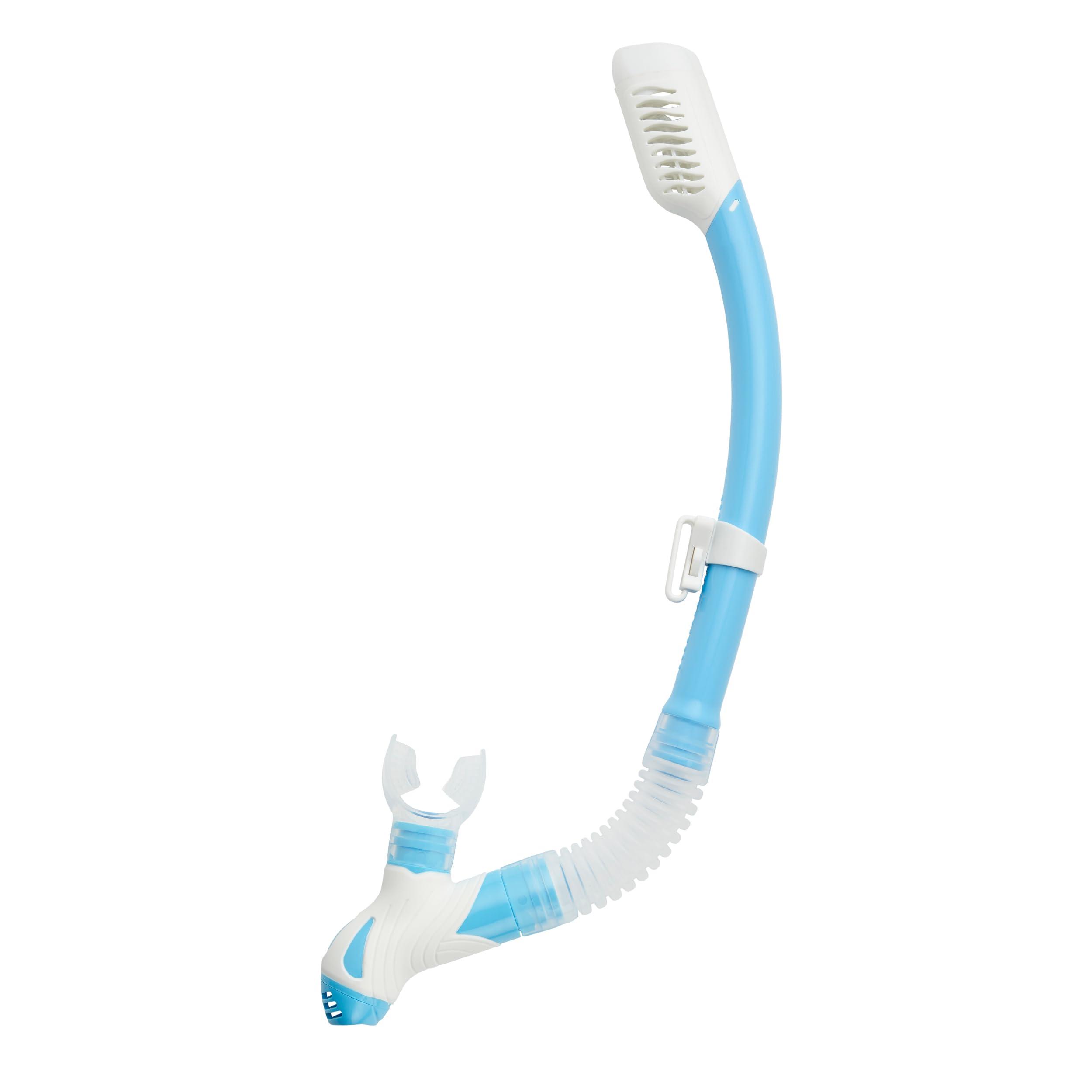 Kraken Aquatics Kraken Aquatics Dry Snorkel | Quality Professional Snorkel Gear with Dry Top Valve, Comfortable Silicone Mouthpiece and Purge Valve for Scuba Diving, Snorkeling, Freediving, Spearfishing and Swimming