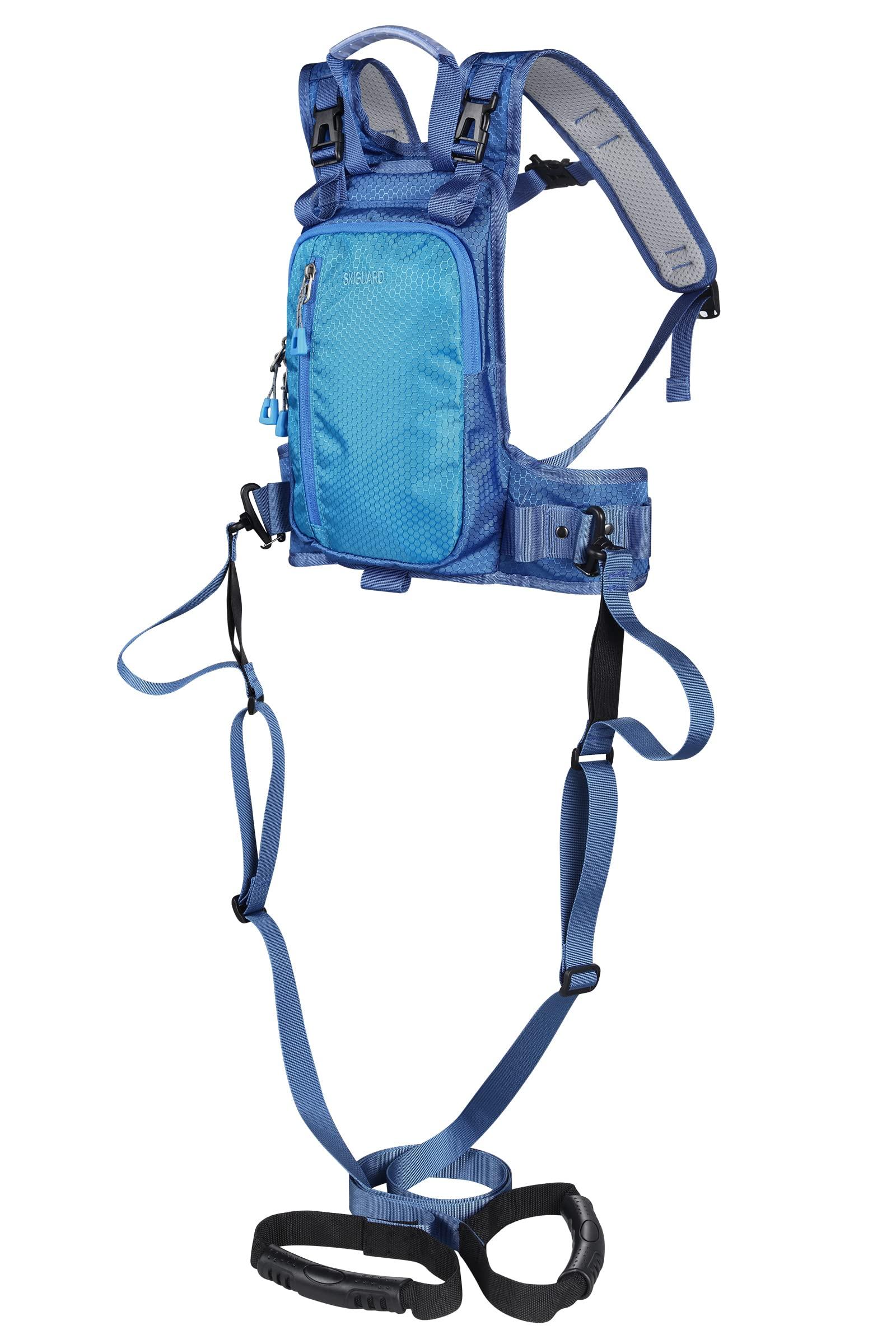 skiguard skiguard Ski Harness Trainer for Kids: Helping Toddler Learn to Ski with Support, Kids Ski Harness with Back Gripper Handle and Long Ski Leash, Child Ski Harness with Backpack for Age 2C8