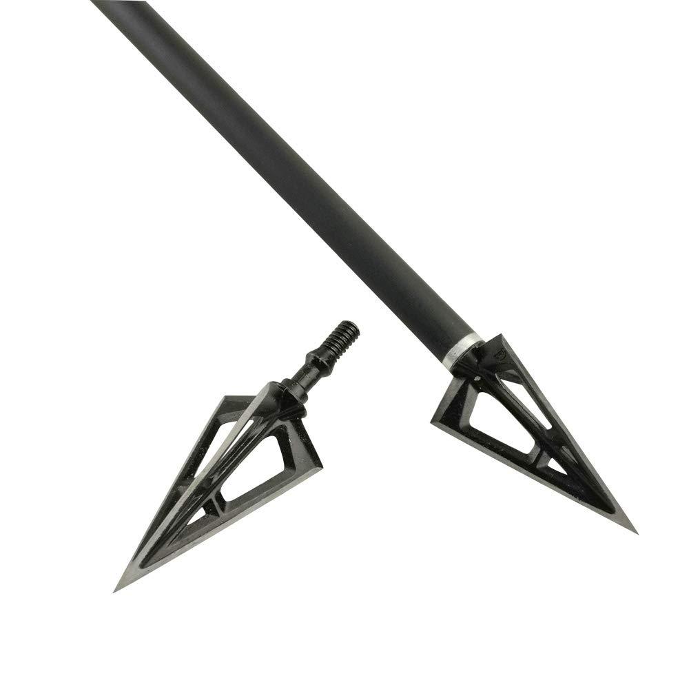 AMEYXGS AMEYXGS 6pcs/12pcs Archery Hunting Arrowheads Blade Broadhead Screw in Arrow Tips Detachable Arrow for Hunting Outdoor Shooting Target Practice Accessories and Box (Type 28, 6 pcs)