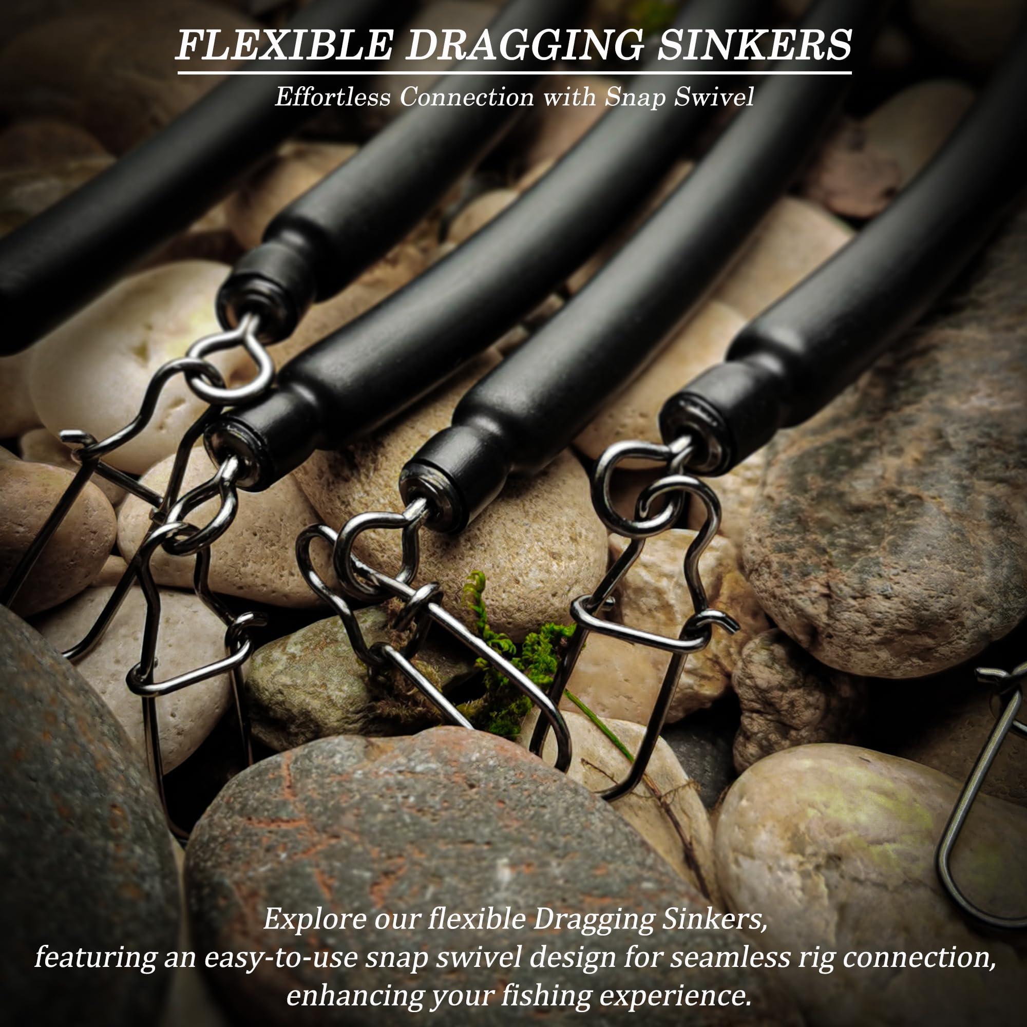 VMSIXVM VMSIXVM Dragging Weights for Catfish, Drag Weight Catfishing No Snag Sinker Dragging Drift Weight for Bottom Bouncing, Trolling, Drifting, Snagless Catfish Sinker Weight, Catfishing Tackle and Gear