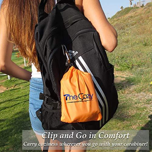 TheCozy Adventures Outdoor Picnic Blanket - Compact, Lightweight, Sand Proof Pocket Blanket Best Mat for The Beach, Hiking, Travel, Camping, Festivals with Pockets, Loops, Stakes, Carabiner (Camouflage lattice)