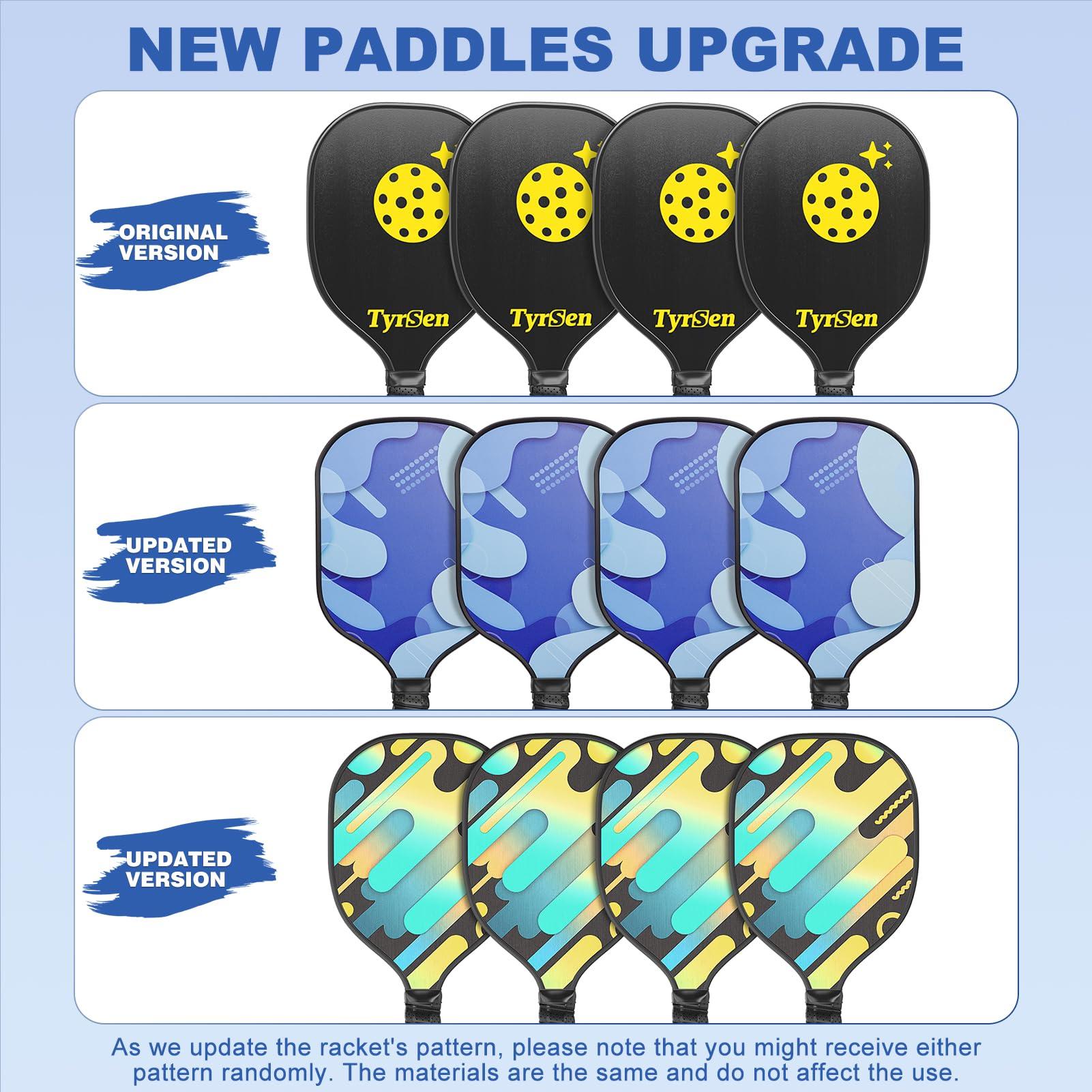 TYRSEN TYRSEN Pickleball Net Set - Pickleball Net on Wheels for Driveway Backyard, 22FT Regular Size, 4 Pickleball Paddles & 6 Balls, 12 Court Markers, 1 Carry Bag, Pickleball Set for Indoor Outdoor Play