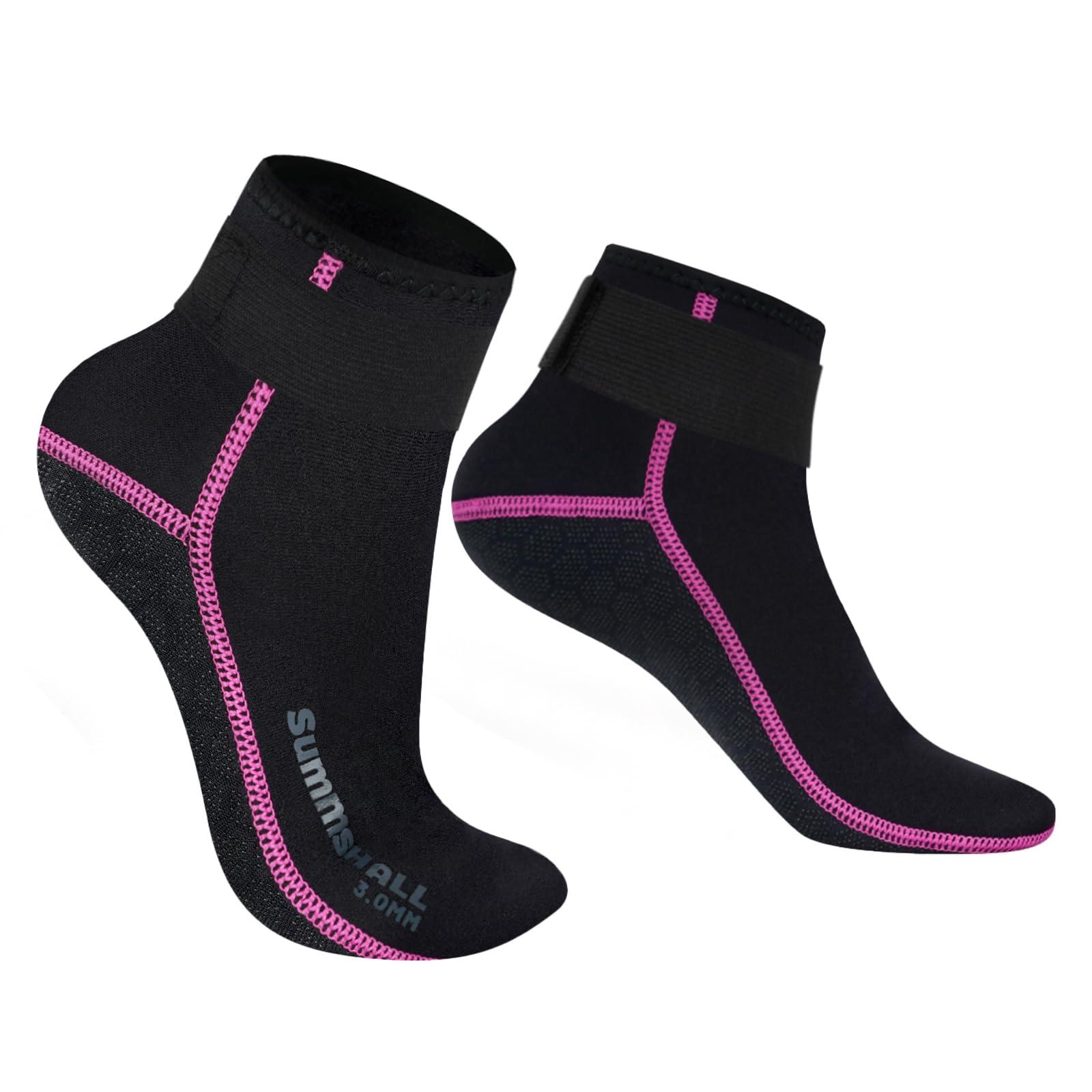 Summshall Summshall Neoprene Socks 3mm Wetsuit Socks Keep Warm Anti-Slip Diving Socks for Men Women Low Cut Swim Socks Water Sport Snorkeling Swimming Surfing Sailing