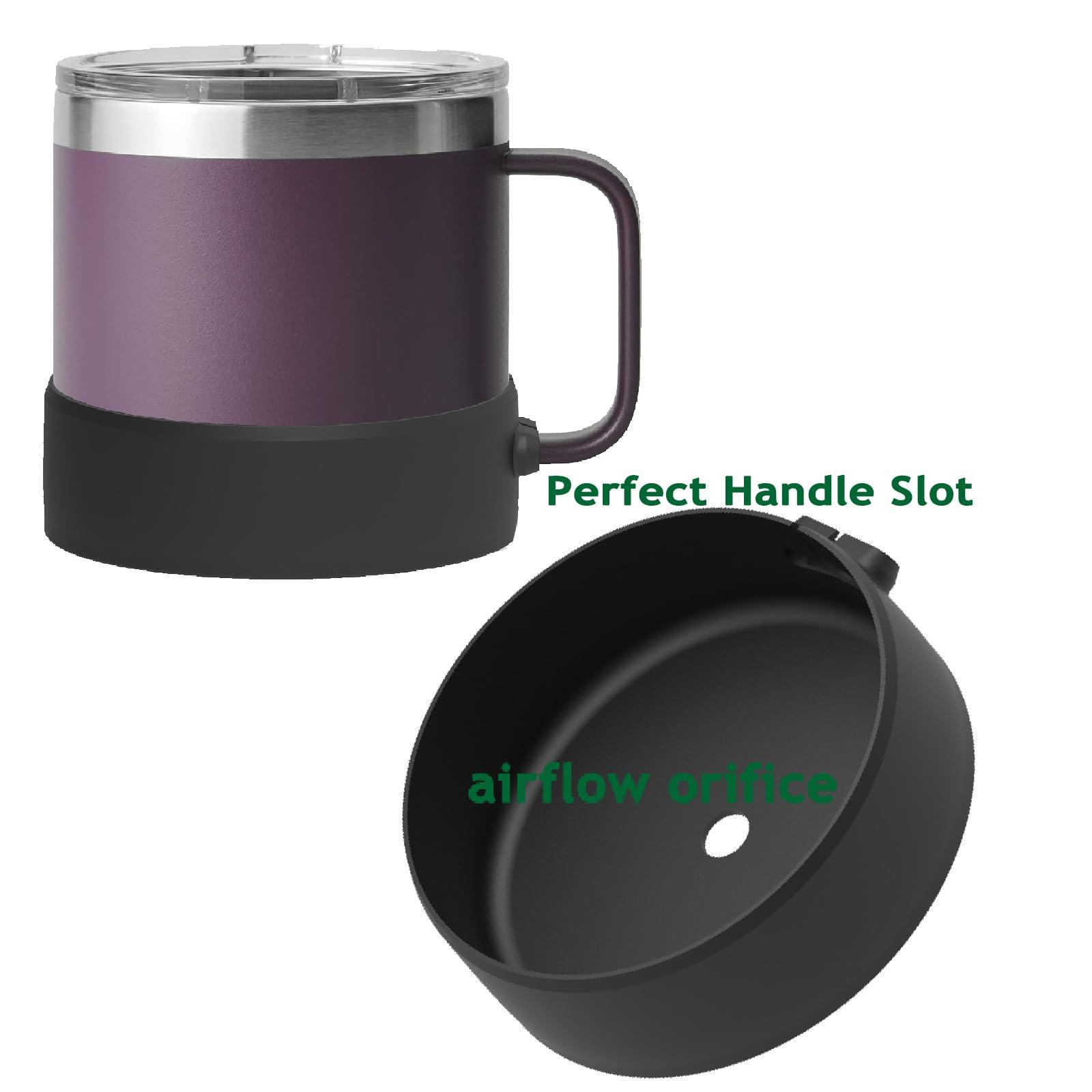Wuryuema Wuryuema Protective Silicone Boot Compatible with YETI Rambler 10oz Mug&YETI Rambler 14oz Mug/Stackable Mug/BPA Free Bottom Silicone Sleeve Cover/Camping Mug Bottom Protector Sleeve Accessories