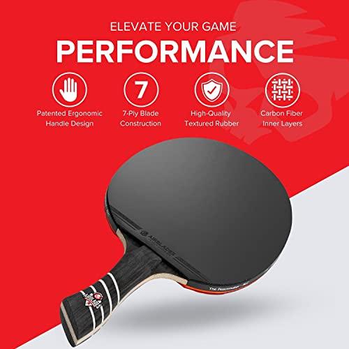 AirBlades AirBlades The Peace Maker ALC - Professional Ping Pong Paddle - Carbon Fiber Table Tennis Racket Producing Maximum Spin & Control for All Levels - Hard Carry Case & Ergonomic Handle.