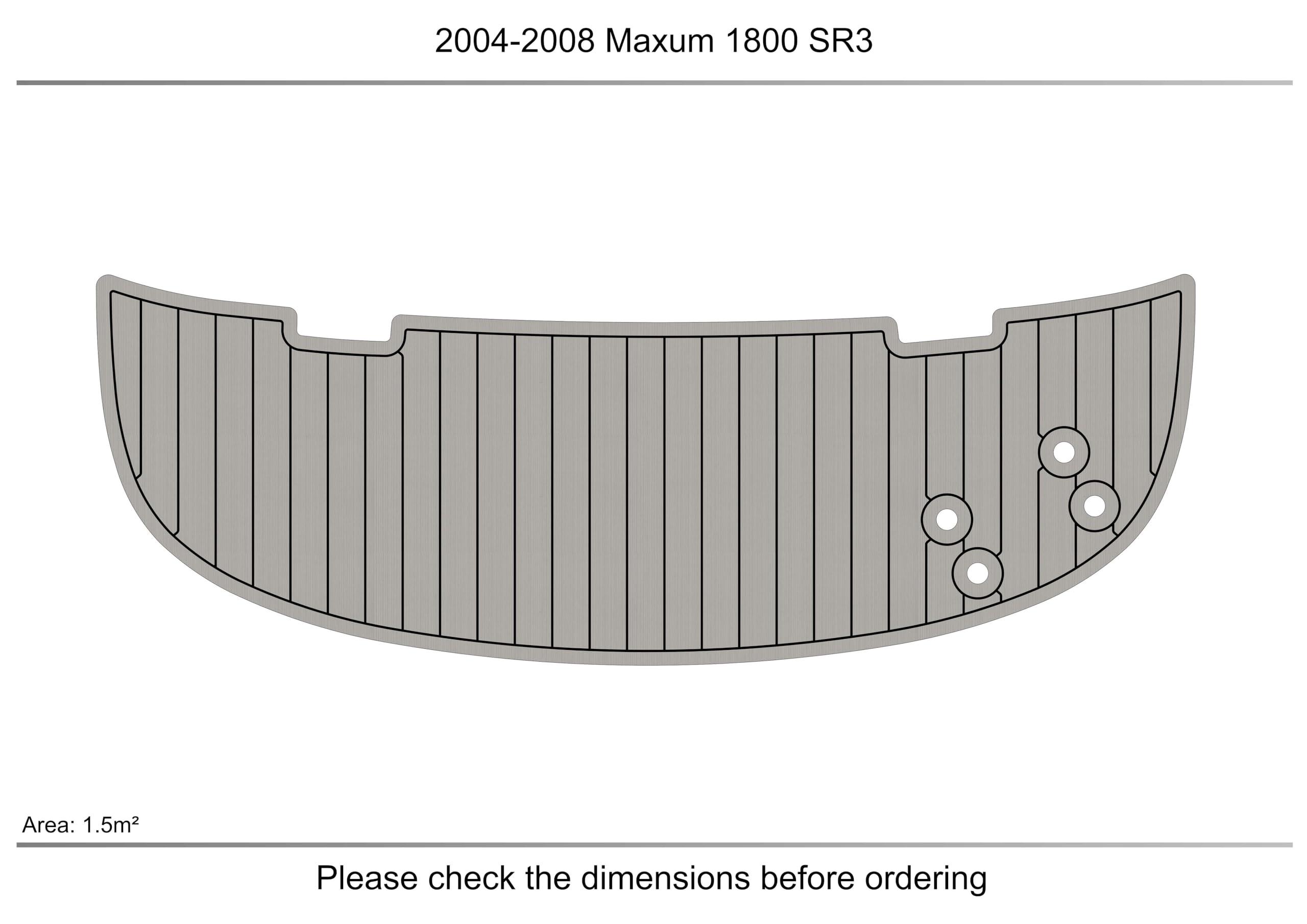 ATDEK ATDEK 2004-208 Maxum 1800 SR3 Swim platform 1/4 6mm eva Faux Teak Deck Surfing Boat Fishing Boat Motorcycle Hurts crapet Non-Slip mat Floor (Coffee over black)
