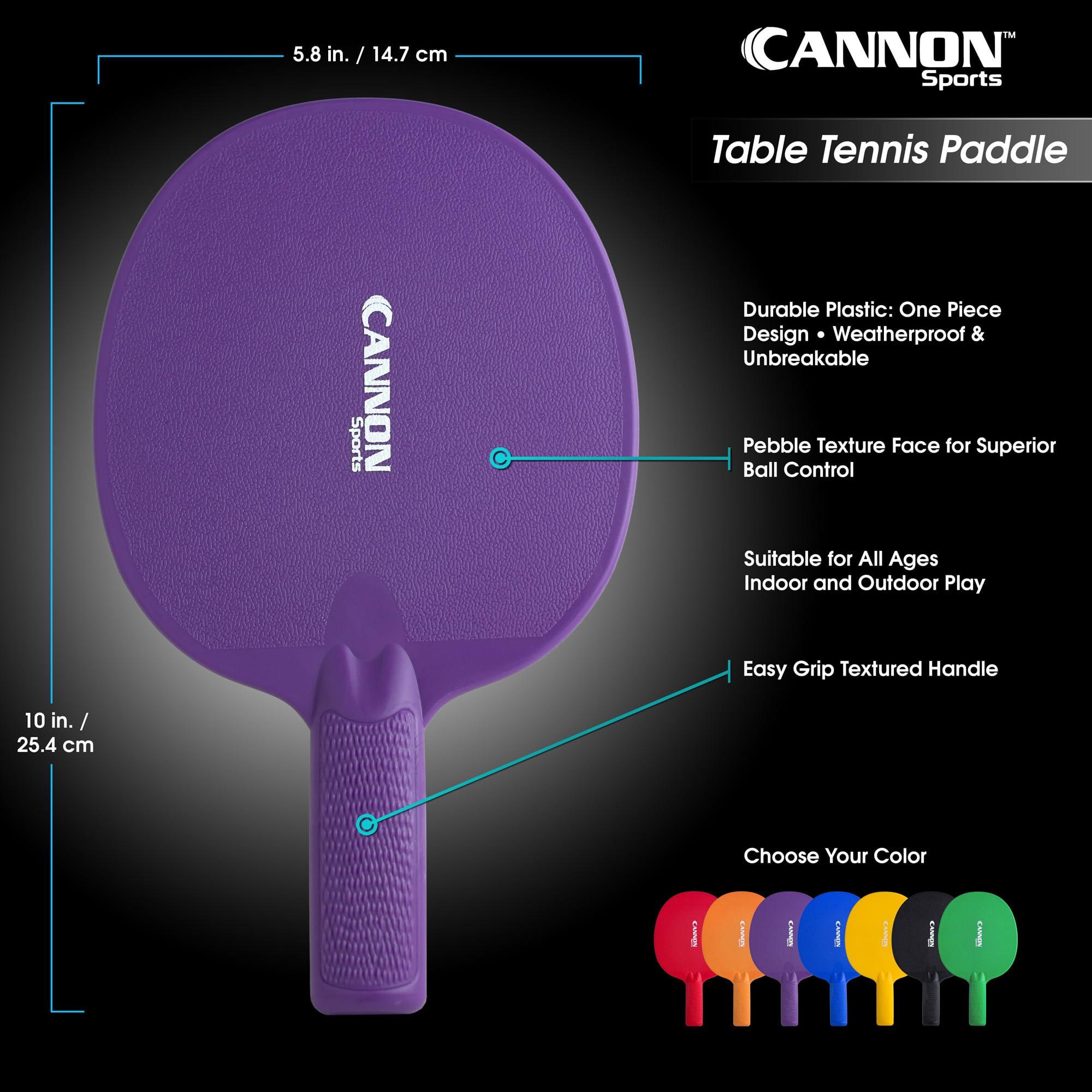 Cannon Sports Cannon Sports Table Tennis Paddle - Unbreakable and Weather Resistant for Indoor/Outdoor (Purple)