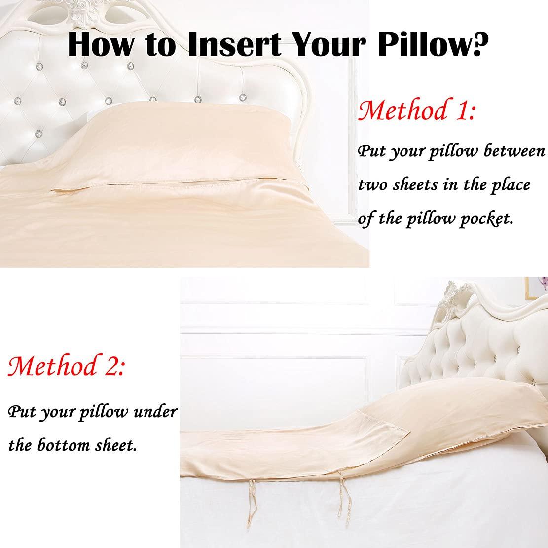 Cozysilk Cozysilk 100% Mulberry Silk Sleeping Bag Liner - Silky Single Luxury Bed Sheets, Not Slide Out of Bed - Hotel Travel Sheets (White, Single Luxury - 41 x 87 inch)