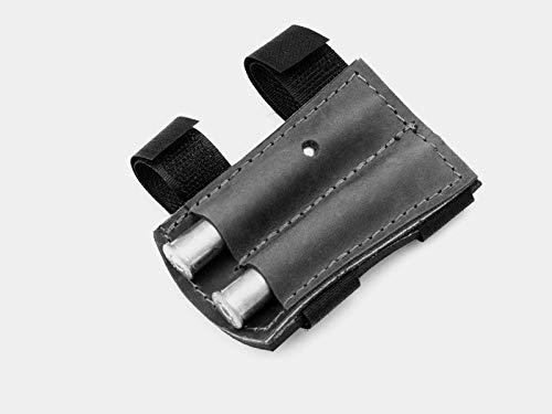 vsdfvsdfv Leather Spare Shell/Cartridge Bullet Holder Ammunition Shotgun (Black, .38 and .357)