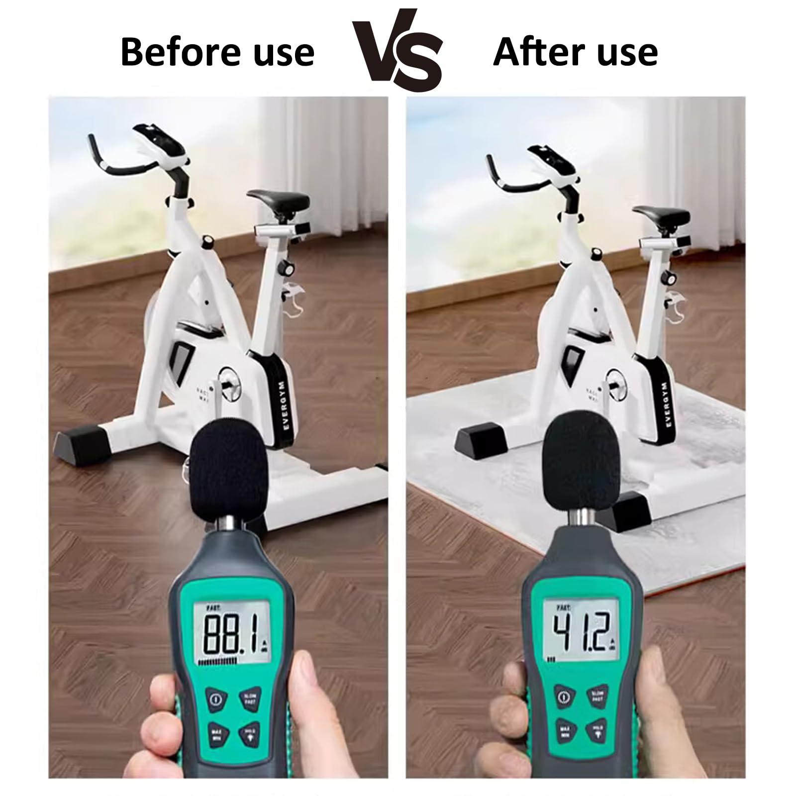 PPGE HOME Exercise Equipment Mat - Exercise Bike Mat, Treadmill Mat, Soundproof And Shockproof Protect The Floor Non Slip Mat For Home/Gym/Exercise/Bike,Hard Floor & (Size:120x180x0.4cm,Color:Crystal Velvet2)