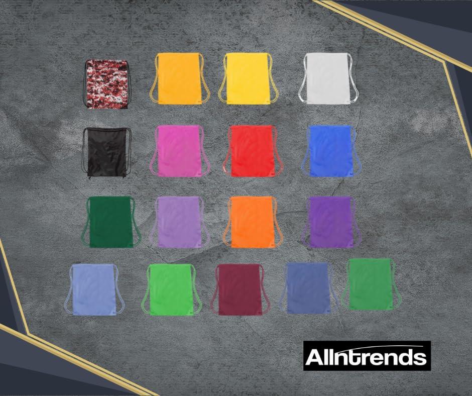ALLNTRENDS ALLNTRENDS Gym Bag String Bag Nylon Workout Backpack for Gym Sport (Golden Yellow)