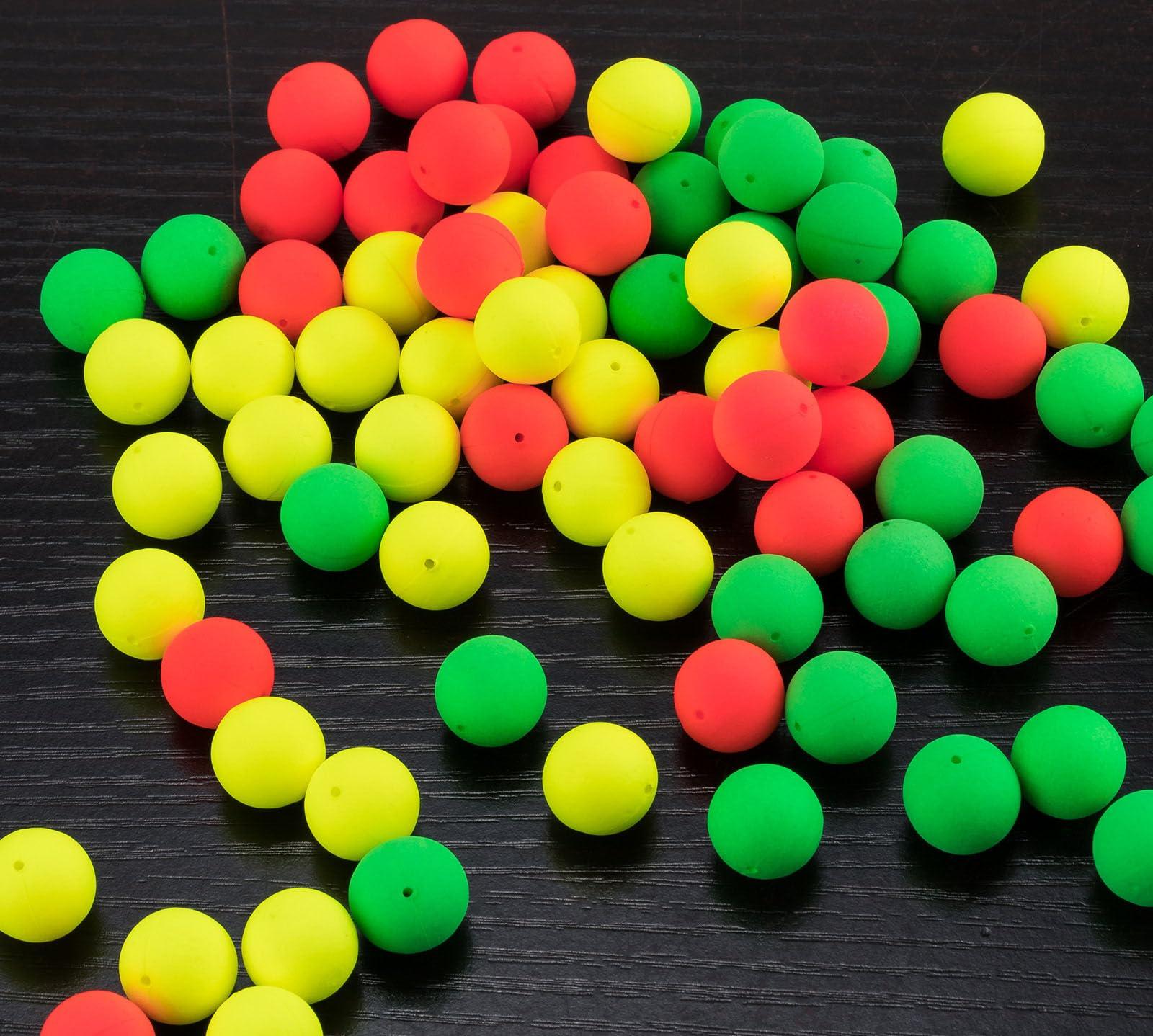 Cuoyuqie Cuoyuqie 50pcs Fishing Foam Floats Strike Indicators Walleye Pompano Bottom Rig 20mm (Green 50pcs)