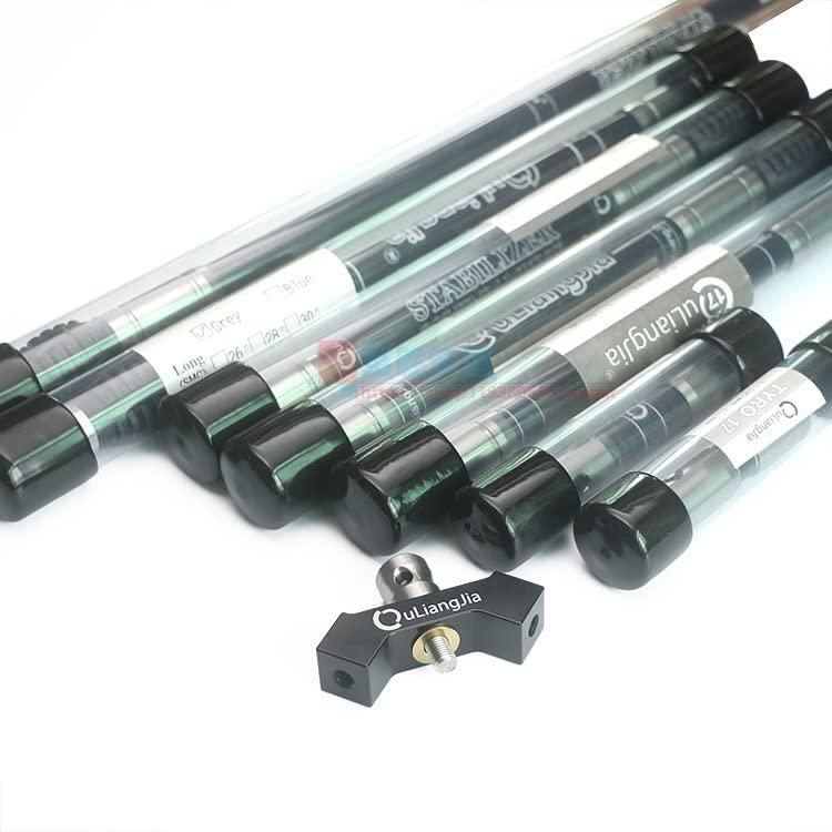 HNZMDY HNZMDY 3-30 Inch Archery Carbon Fiber Bow Stabilizer Balance Bar Rod Shock Absorber Damping System with Stabilizer Weight for Recurve Compound Bow (Blue, 28 inch)