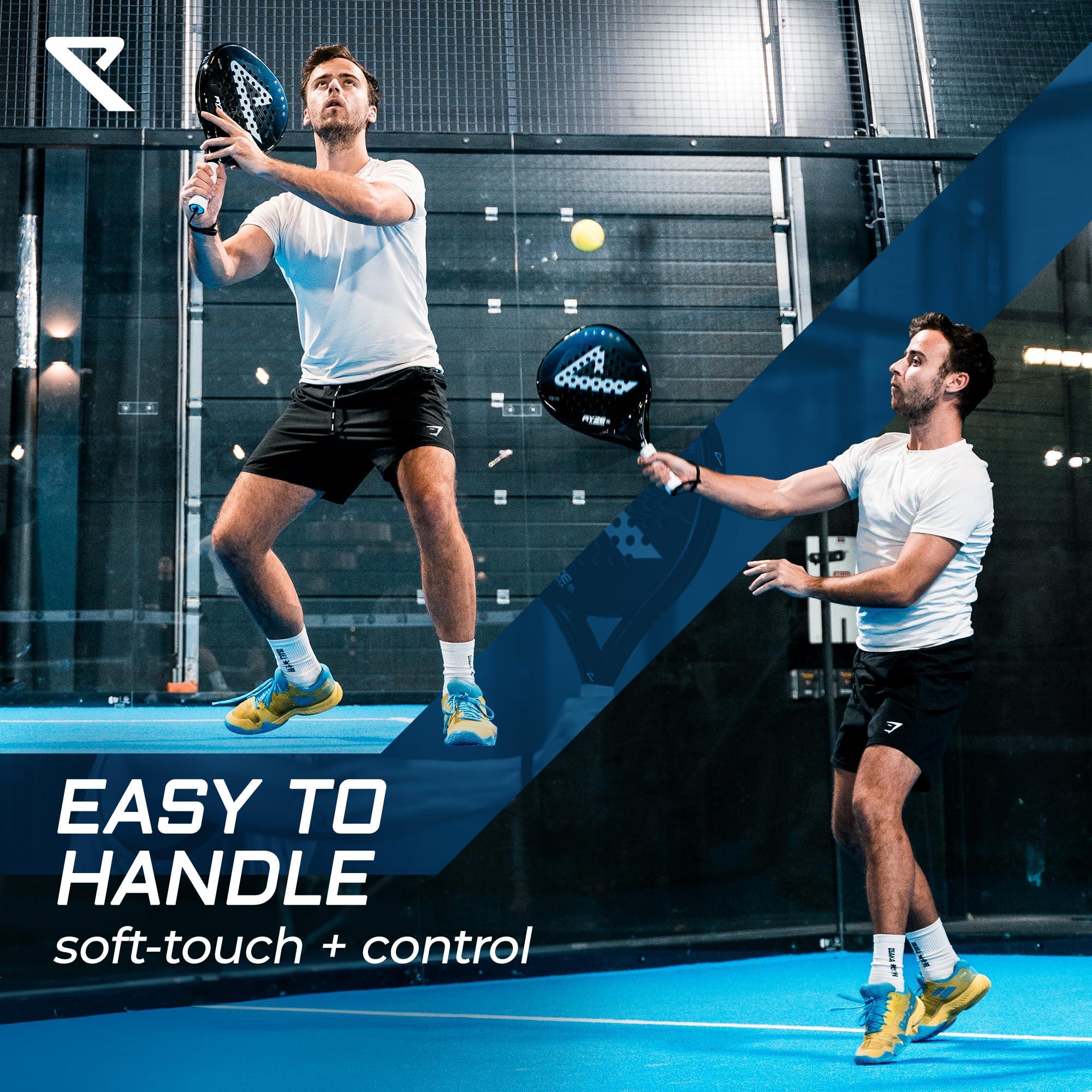 RYZE RYZE Padel Racket in Carbon Fiber - Max Precision & Control - Paddle Racket for Adults - EVA-15 Memory Foam - Ultra Light 360g Paddle Tennis Racquet - Pala de Padel - Free Carry Case Included