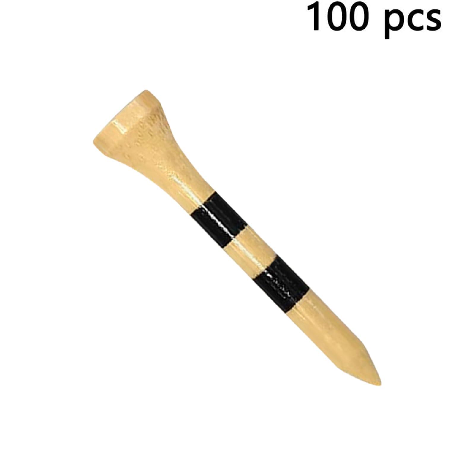 Zivisk Zivisk Wooden Golf Tees 2-1/4 inch 100 Count, 54mm Golf Wood Bamboo Tees - Natural Color