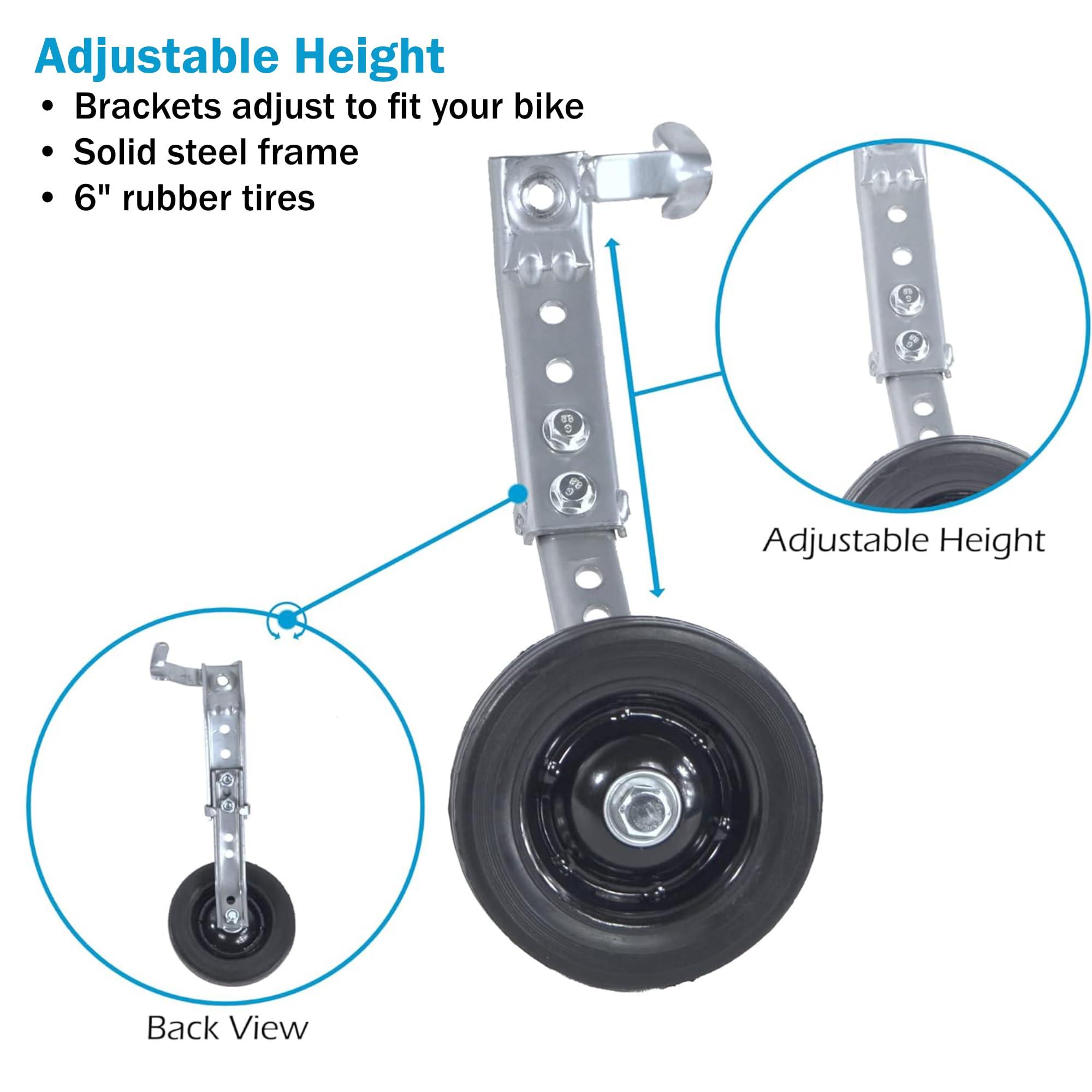 Lumintrail Lumintrail Adult Training Wheels for 24, 26, 29 Inch Bike - Heavy Duty Training Wheels for Adult Bike, Adjustable Bicycle Training Wheels for Stabilization and Safe Learning