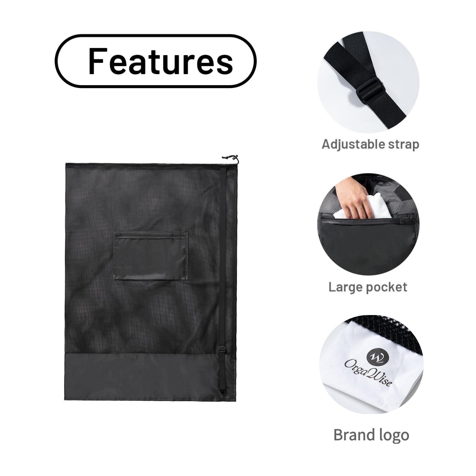 OrgaWise OrgaWise Thickened Extra Large Soccer Ball Bag Tested to Hold over 75 lbs (30"x40"/76x102cm)