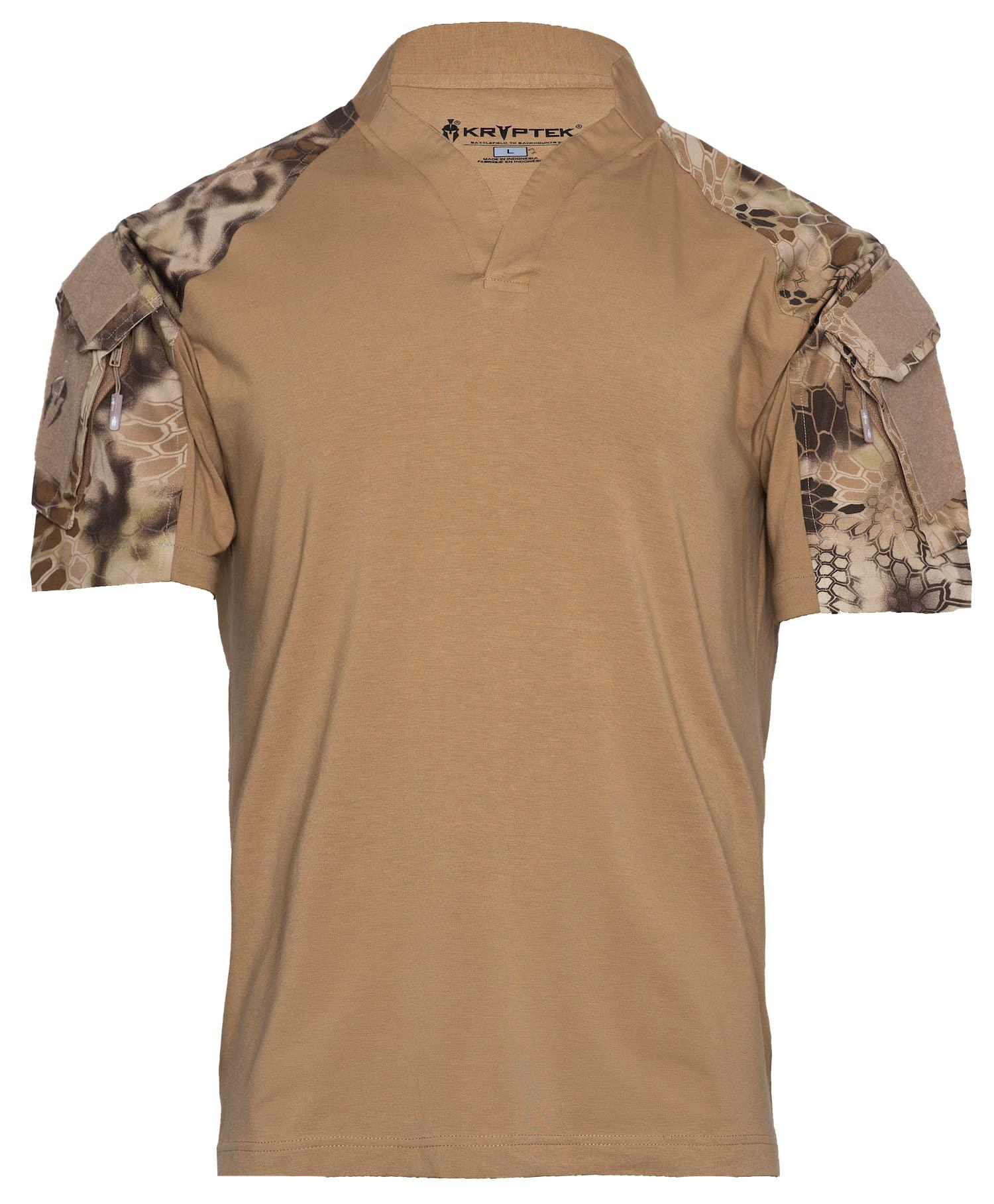 Kryptek Kryptek Men\'s Standard Tactical SS Rugby, Coyote/Highlander, XL