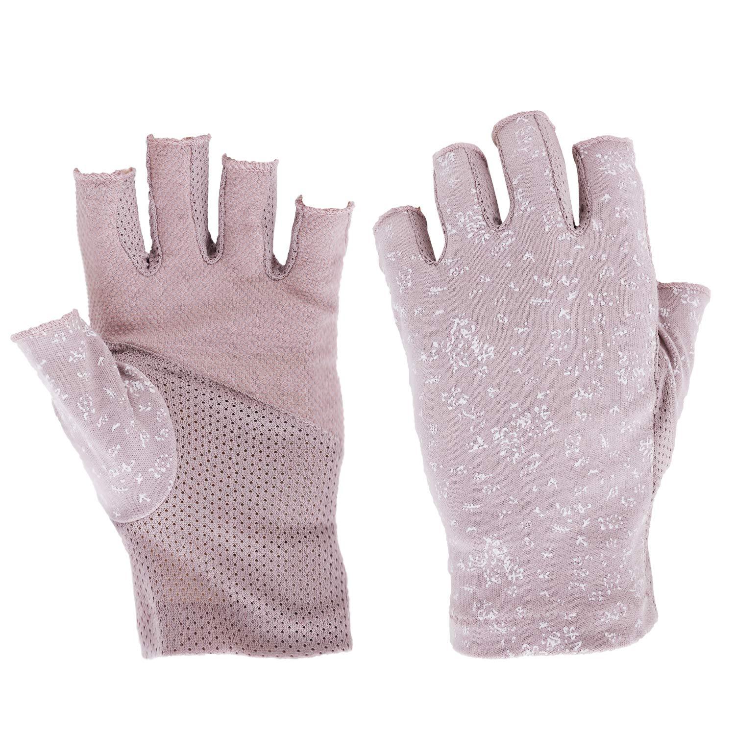 MioCloth MioCloth Women Driving Gloves Breathable Summer UV Sun Protection Fingerless Non Slip Driving Cycling Gloves Gift
