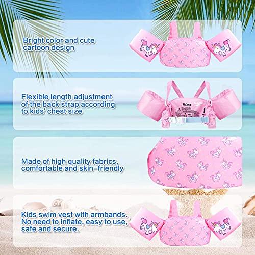 Gogokids Gogokids Kids Swim Vest, Toddler Floaties for 30-50 lbs/2-6 Years Old Girls and Boys, Float Swimwear with Shoulder Strap