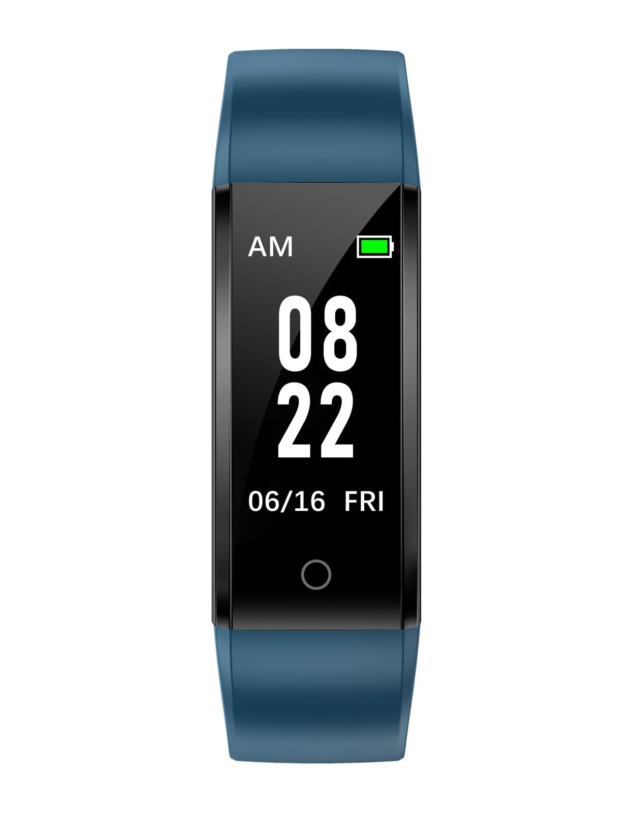 GRV GRV Fitness Tracker Non Bluetooth Fitness Watch No App No Phone Required Waterproof Pedometer Watch with Steps Calories Counter Sleep Tracker for Men Women Parents (Blue)