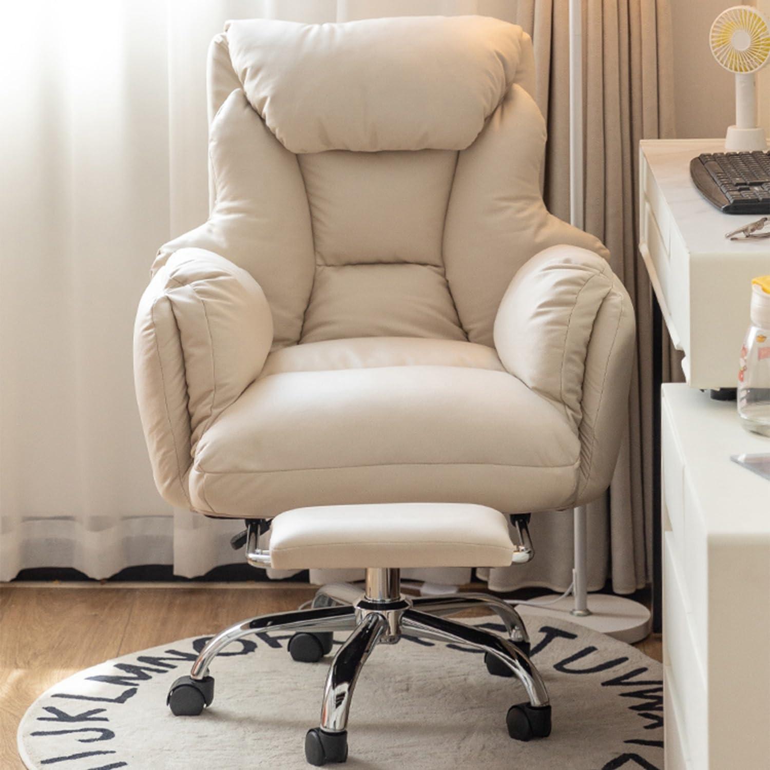 MOTHY Office Chair Ergonomic Desk Chair with Headrest,Retractable Footrest High BackGaming Chair,Home Office Chair withWheels Desk Chair Adjustable Height Reclining Computer Chair (Color : C)