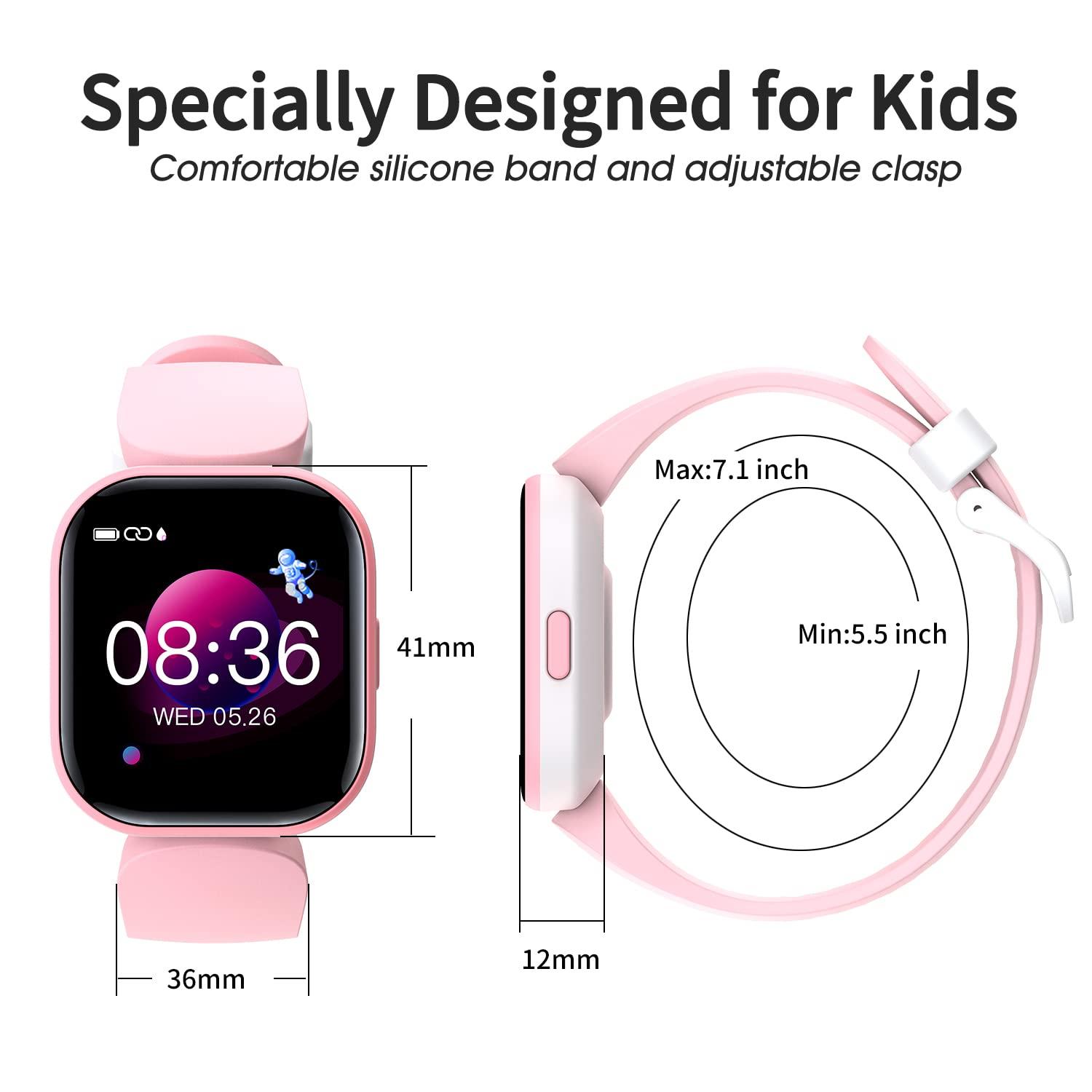 HOOMOON HOOMOON Kids Fitness Activity Tracker Watch, 1.4" DIY Watch Face IP68 Waterproof Kids Smart Watch with 19 Sport Modes, Pedometers, Sleep Tracking, Great Gift for Boys Girls Teens 6+