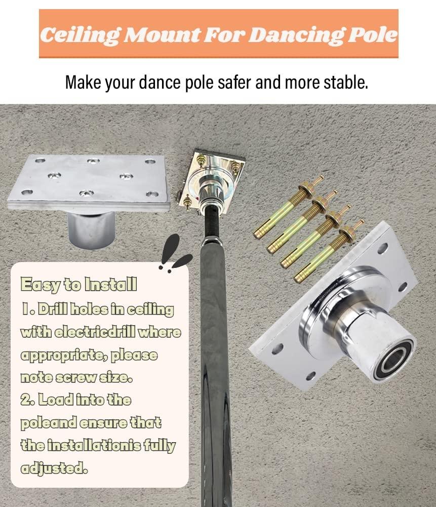 WAHHWF Professional Stripper Pole 9ft 10ft 11ft 12ft - Spinning Static Dancing Pole - Portable Removable 45mm Dance Pole Kit w/Fixed Plate for Home Club Party Pub Apartment, Loads 440lbs ( Size : 320cm-360CM