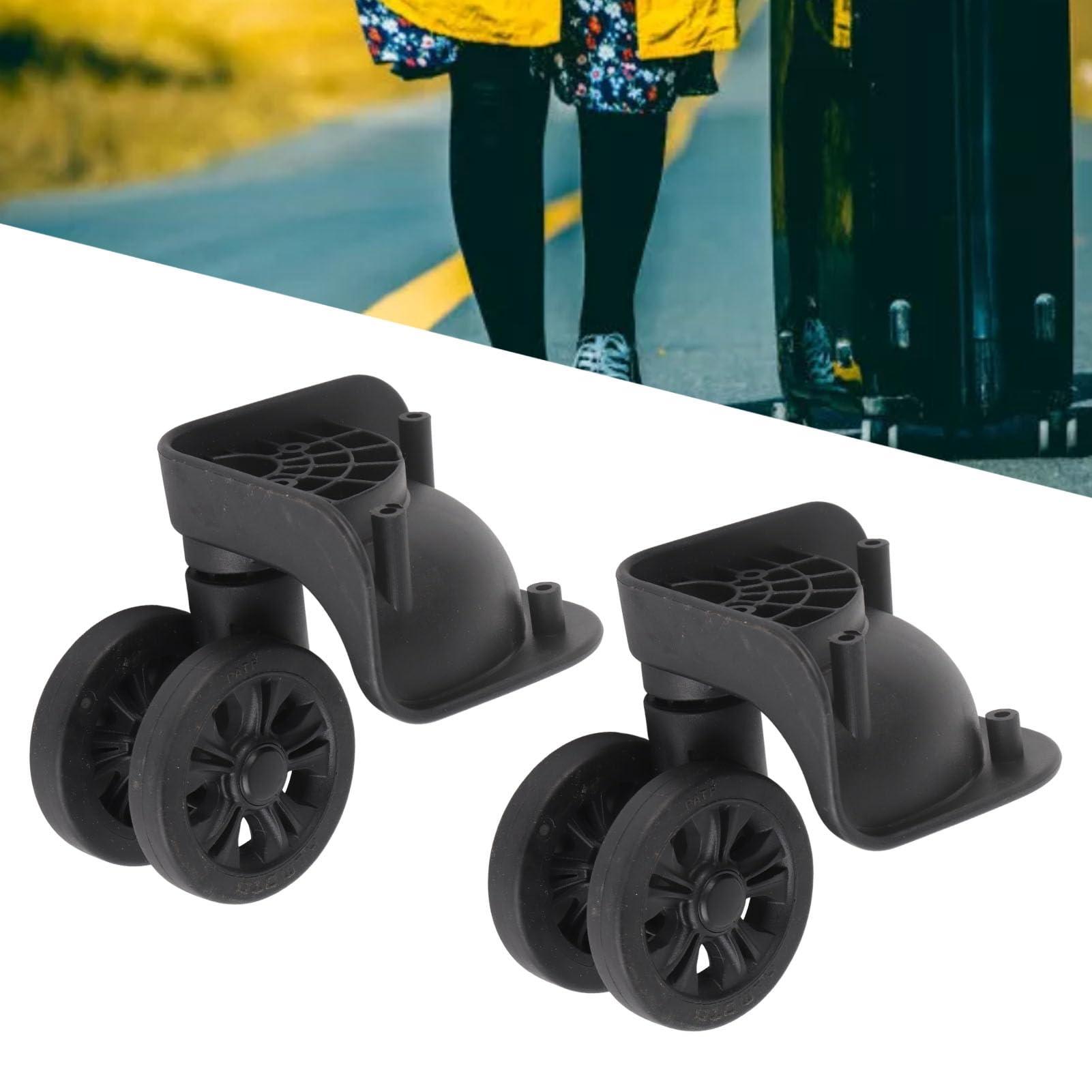 VGEBY Suitcase Wheel, 1 Pair Luggage Replacement Wheel Luggage Suitcase Caster Swivel Wheel Nylon for Repair Replacement Black