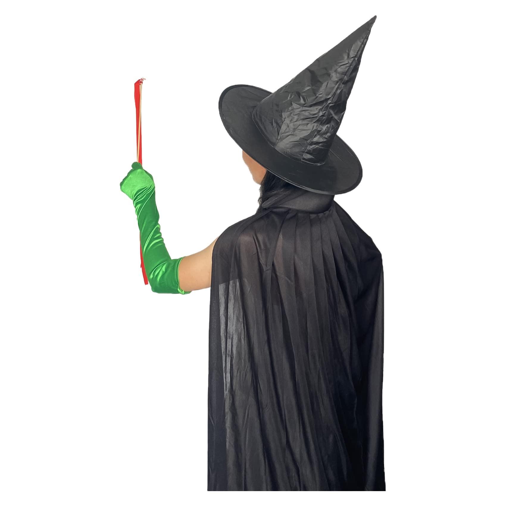 SYAYA Long Satin Opera Glove For Women Formal, Elbow Length Glove For Bridal Evening Dance/Tea Party/Church/Wedding W-G-1(Black)