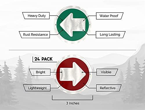 Wild Drifter Wild Drifter Trail Markers - Bright Reflective Trail Marker Pack of 24, Easy to Mount, Mark Your Trees for Hunting, Hiking, Camping, and More. (Red, 24)
