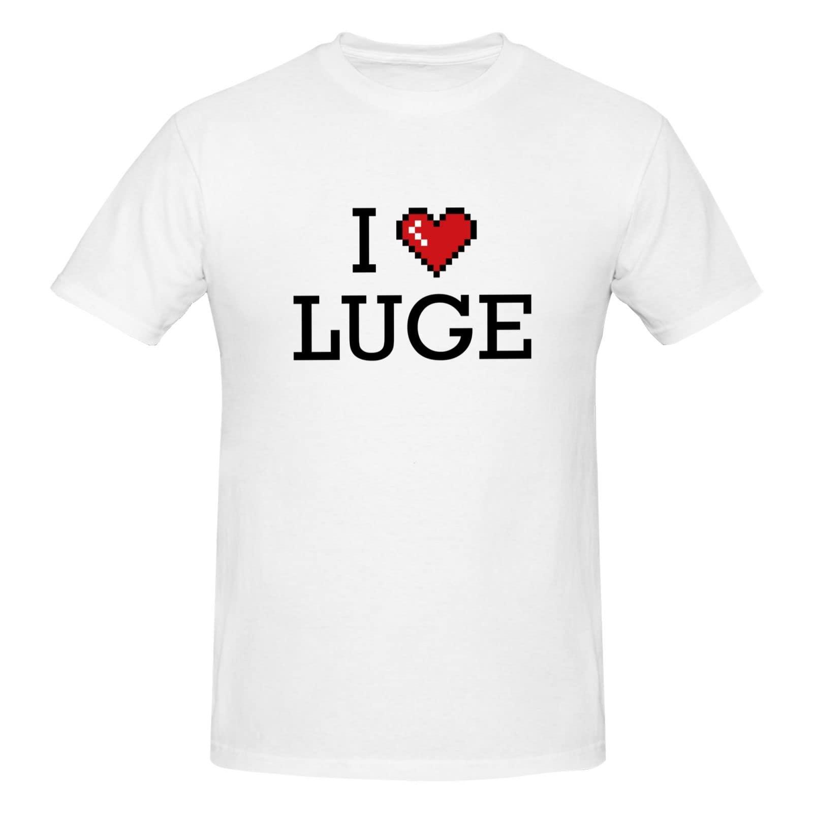 Abipuir Funny T Shirt I Love Luge T Shirt Novelty Shirts for Men (Color : Colour, Size : X-Large)