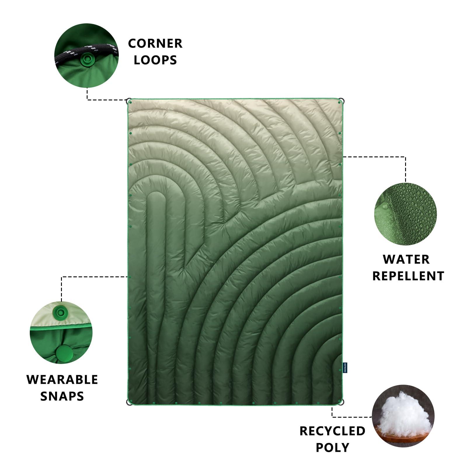 hotkoko hotkoko Camping Blanket,Puffy Blanket Lightweight Packable Camping Blanket Outdoor Blanket for Camping,Traveling, Stadium, Hiking, Picnics