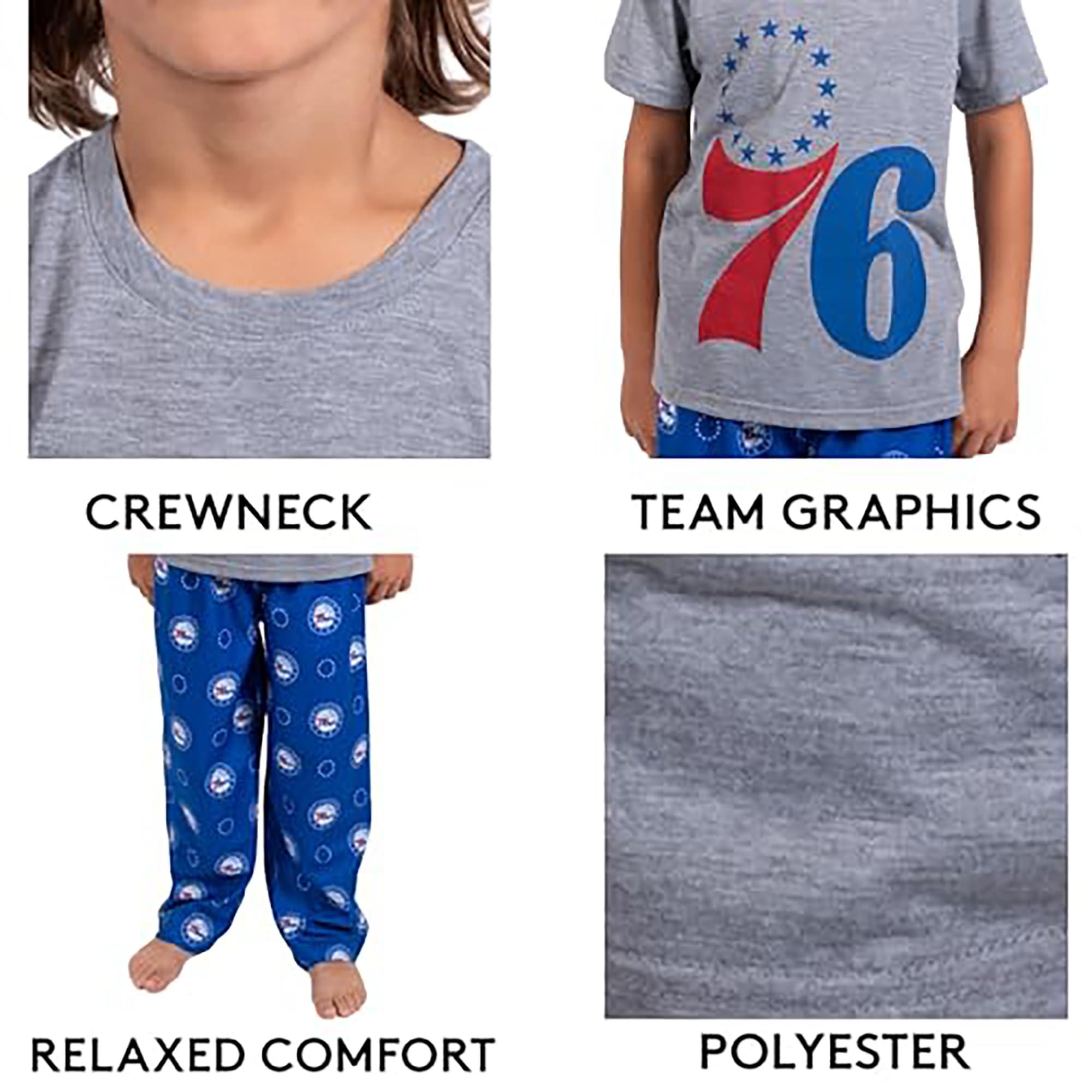 Ultra Game Ultra Game Boys' 2 Piece Pjs Lounge Pants & Tee Set, Team Color, 14/16