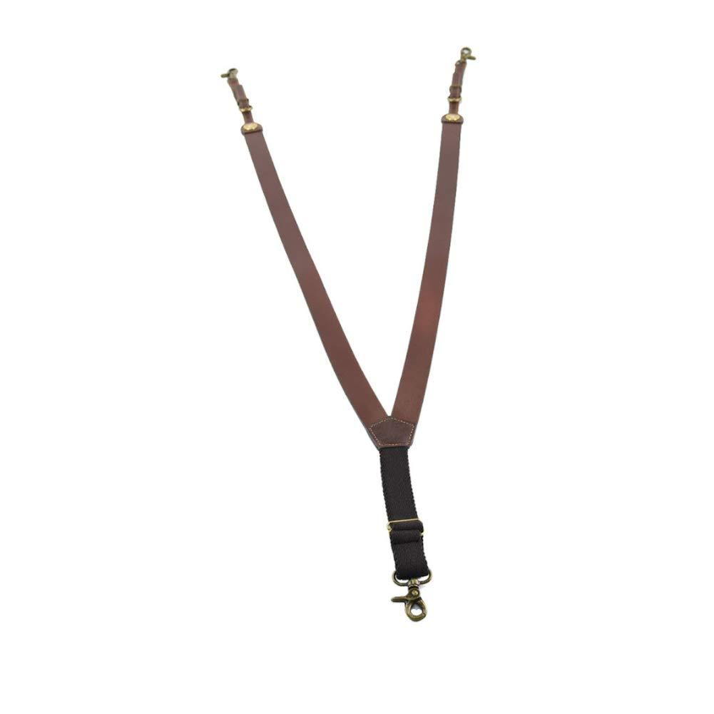 Nocona Belt Co. Nocona Belt Co. Men's Standard Bullet Concho Gallus Leather Suspenders, Brown, Medium