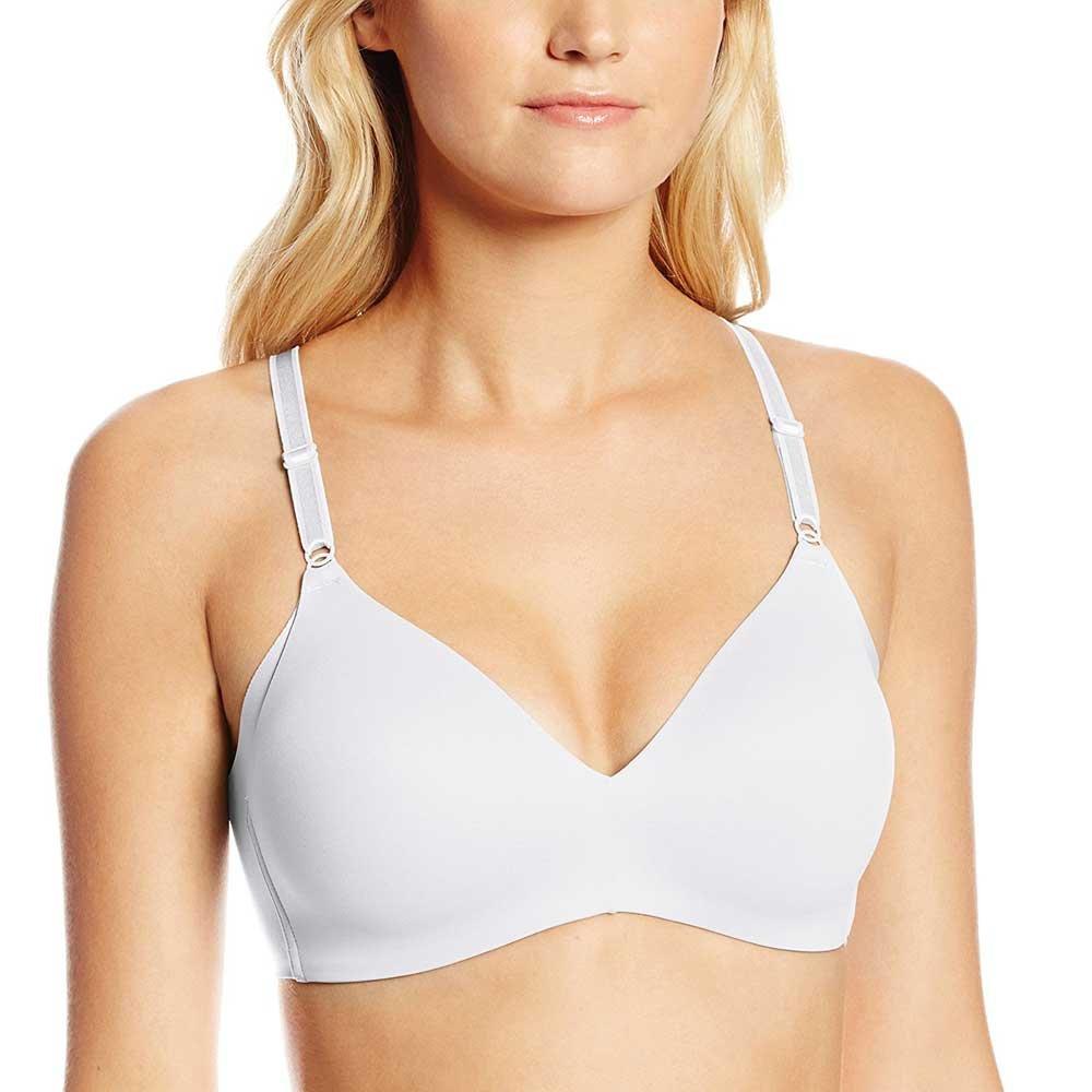 Warner's Warner's Women's No Side Effects Underarm-Smoothing Comfort Wireless Lightly Lined T-Shirt Bra 1056, White, 38B