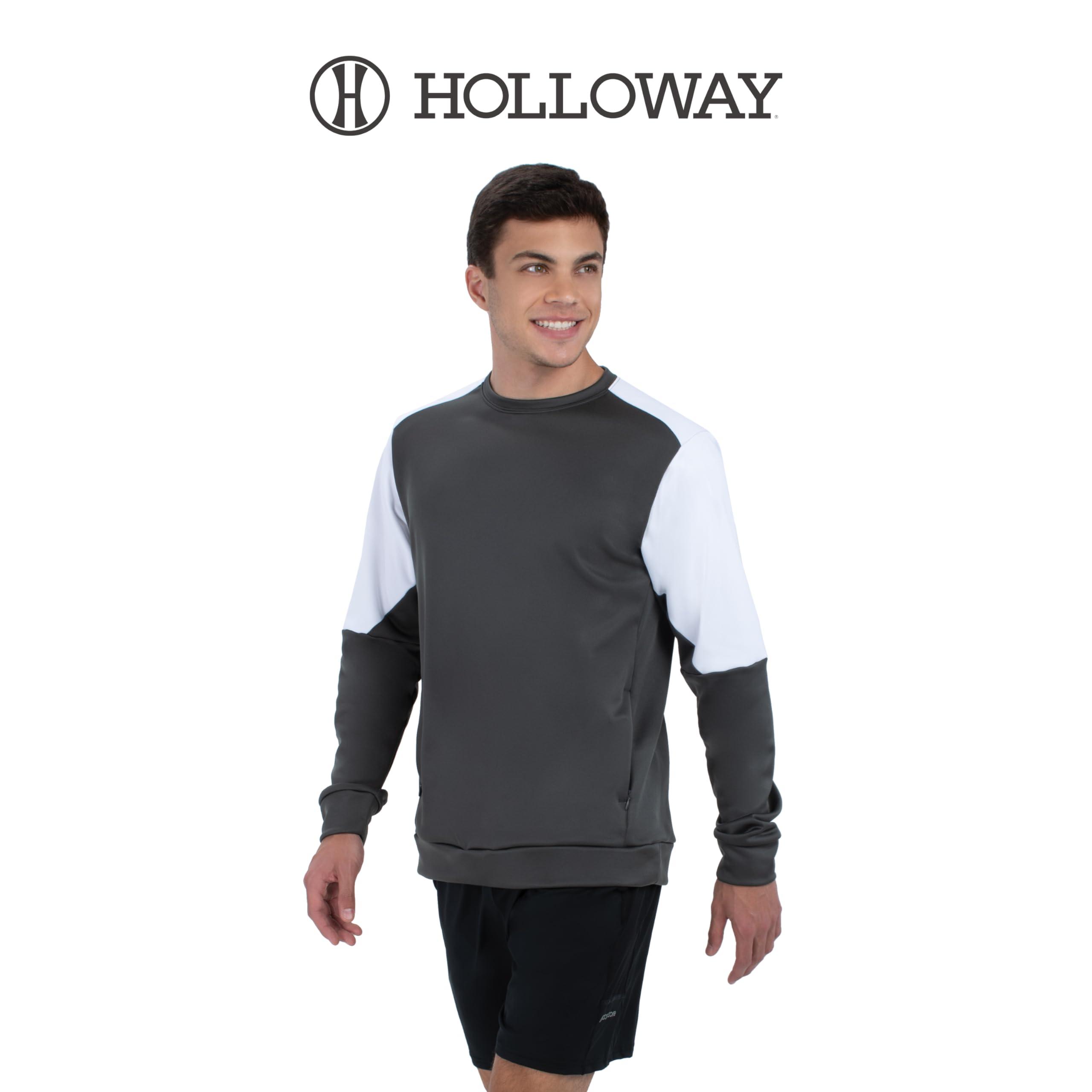 Holloway Holloway Men's Momentum Team Fleece Crew, Columbia Blue/White