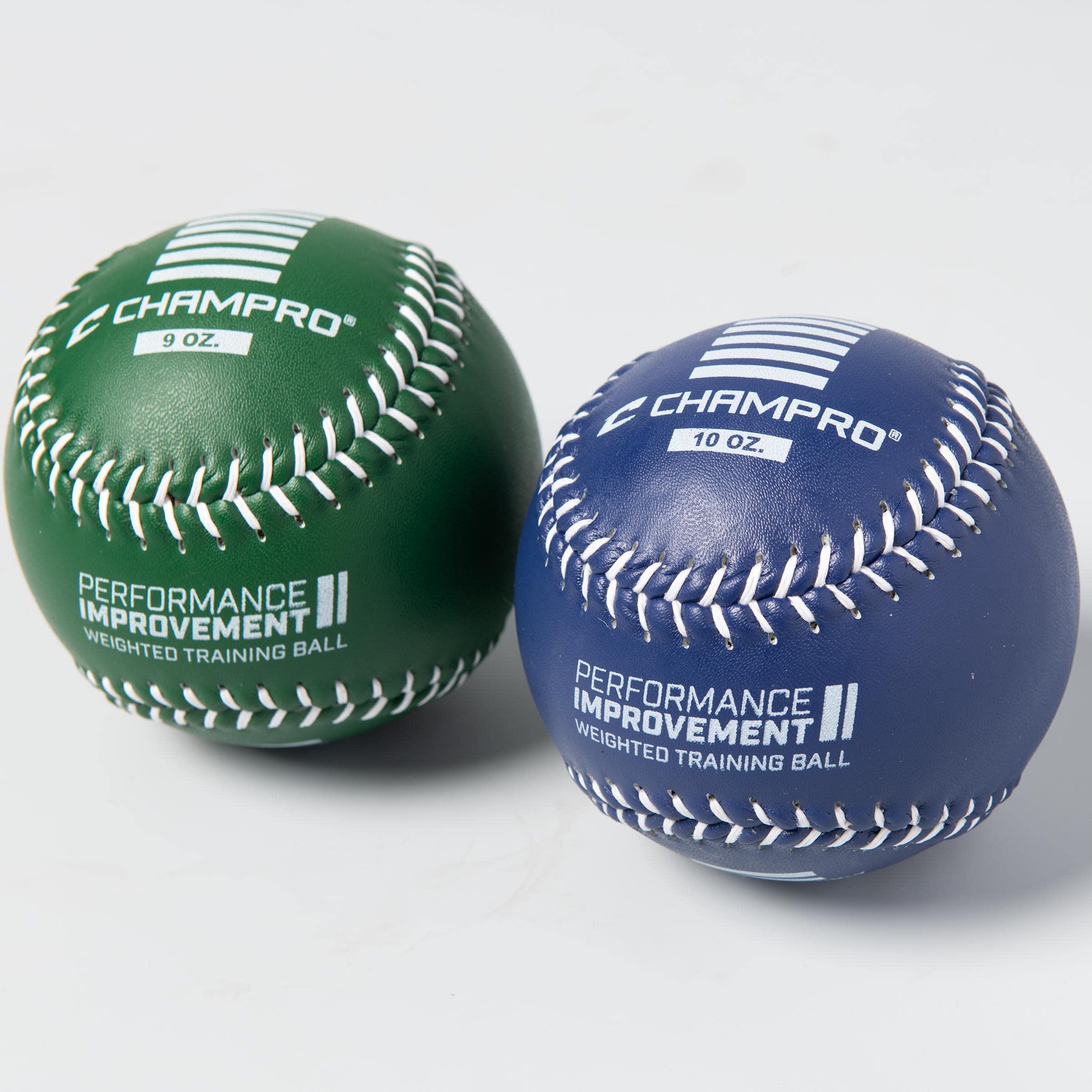 CHAMPRO CHAMPRO Weighted Training Softball Set GREEN, BLUE ,12-Inch