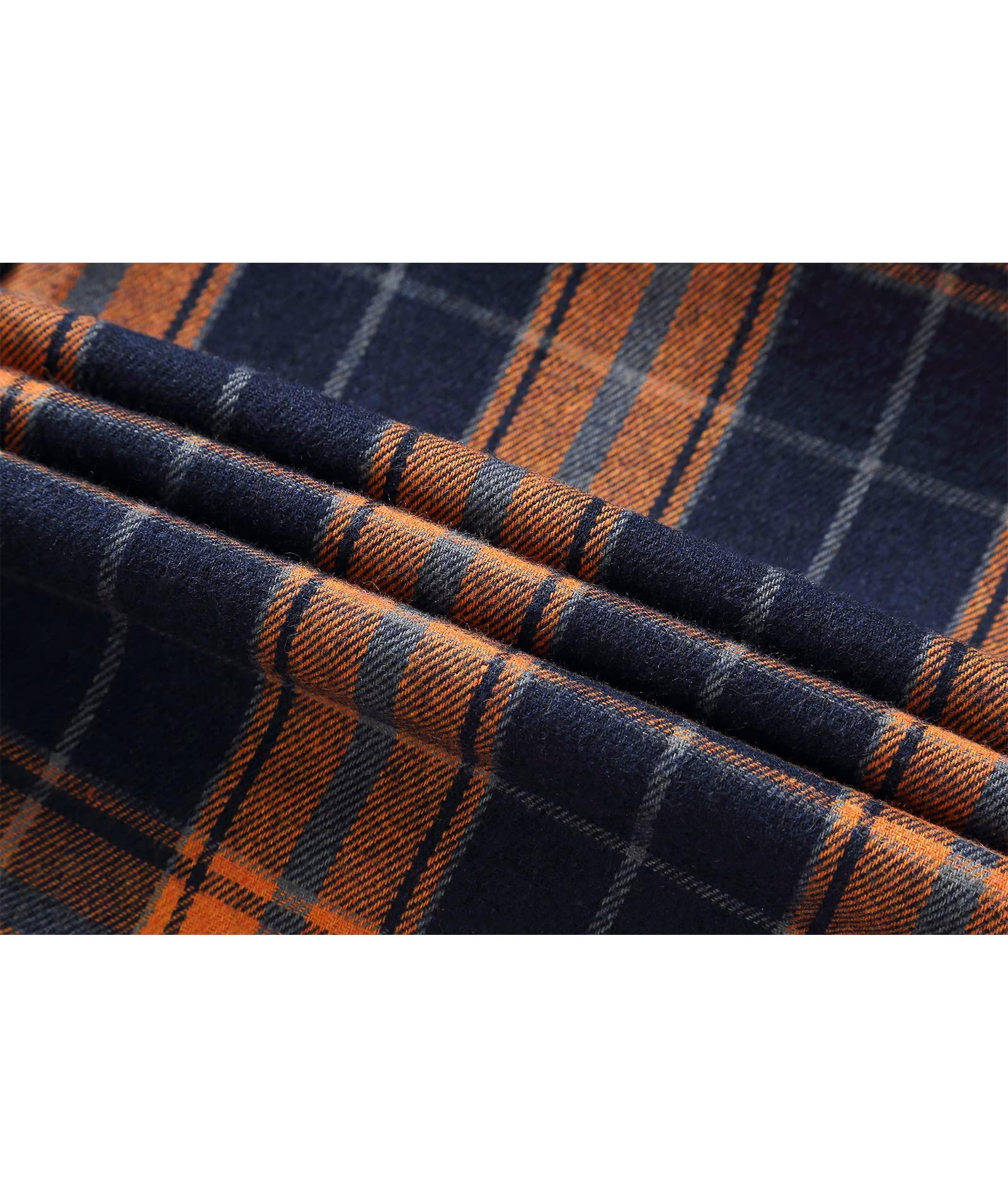 SWISSWELL Mens Flannel Hooded Shirt Long Sleeve Fashion Plaid Hoodie Button Down Shirts Jacket with Pocket