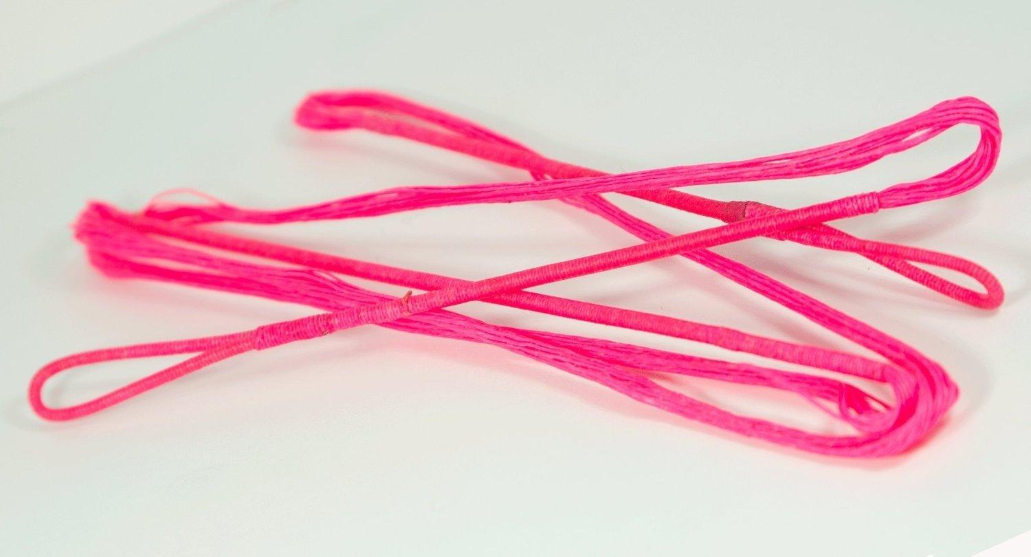 60X Custom Strings Flo Pink B50 Dacron Replacement Recurve Bowstring - Actual String Length - 16 Strand Bow String (52 INCH Length)