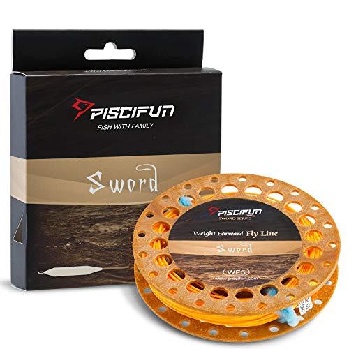 Piscifun Piscifun Sword Fly Fishing Line with Welded Loop, Weight Forward Floating Fly Line, WF5wt, 100FT, Orange