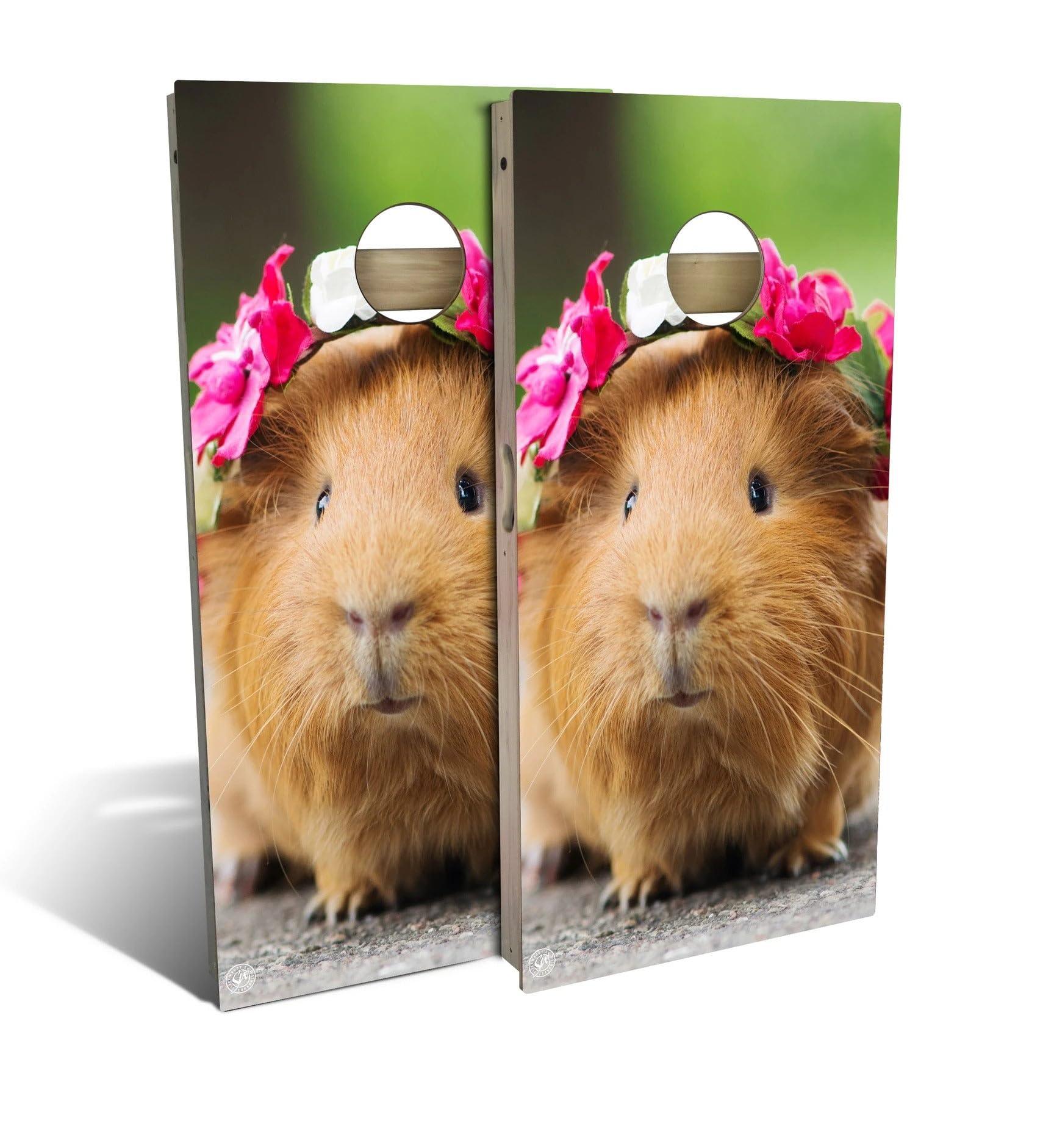 Skip\'s Garage Skip\'s Garage Guinea Pig Cornhole Set - All-Weather 2x4 (Weather Bags) - Include Case + Edge Lights
