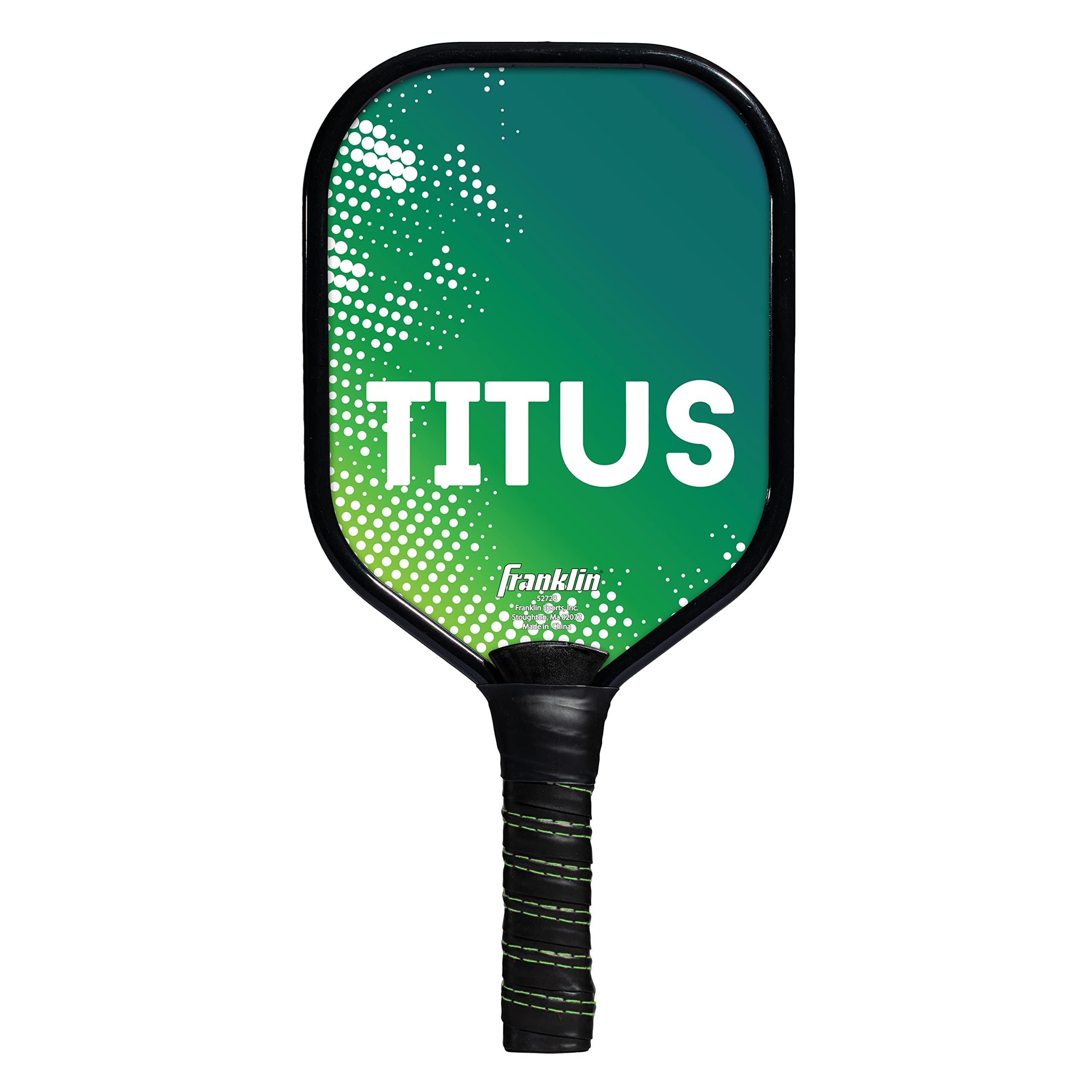 Franklin Sports Franklin Sports Pickleball Paddle - Aluminum Pickleball Racket - Titus - Green - USA Pickleball (USAPA) Approved - 8mm Thick Core