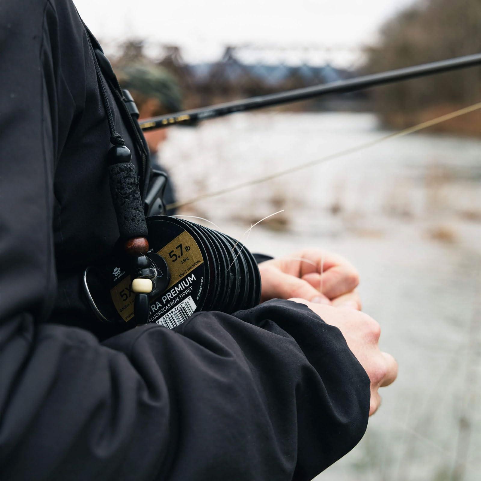 Cortland CORTLAND Ultra Premium Fluorocarbon Durable Flexible Abrasion-Resistant Trout Tippet with Plasma Finish for Freshwater | Nymphing/Dry Fly Fishing/Streamer Fishing, 30 YDS, 02X-19.6 LB