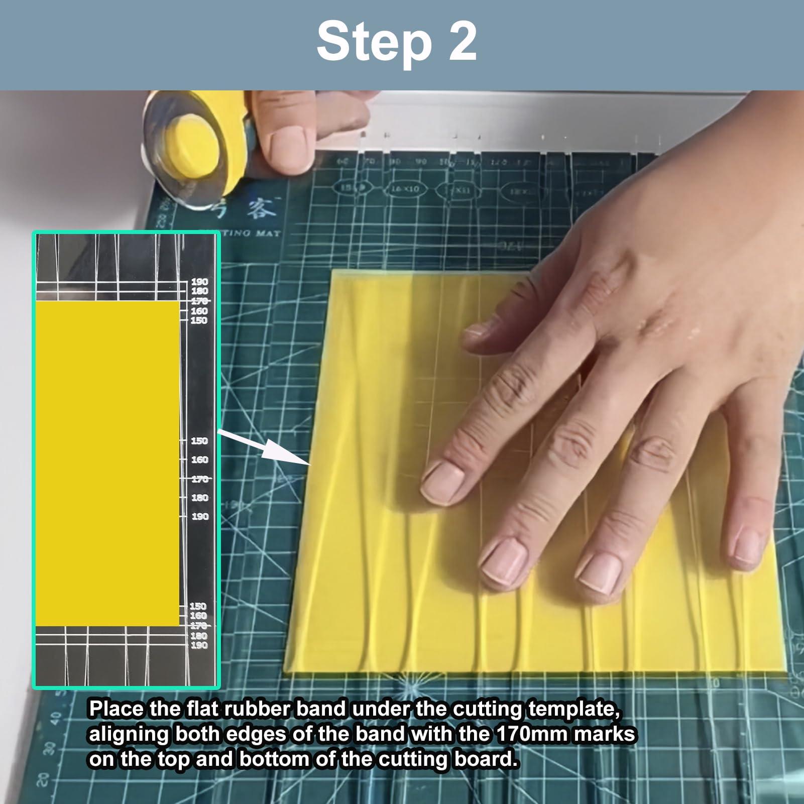 tetotak tetotak Slingshot Flat Band Cutting Template DIY Professional Competition Taper Band Catapult Outdoor Hunting Tools Cutting Accessories (Taper 20-12, Length 150-190mm(5.9-7.5 inches))