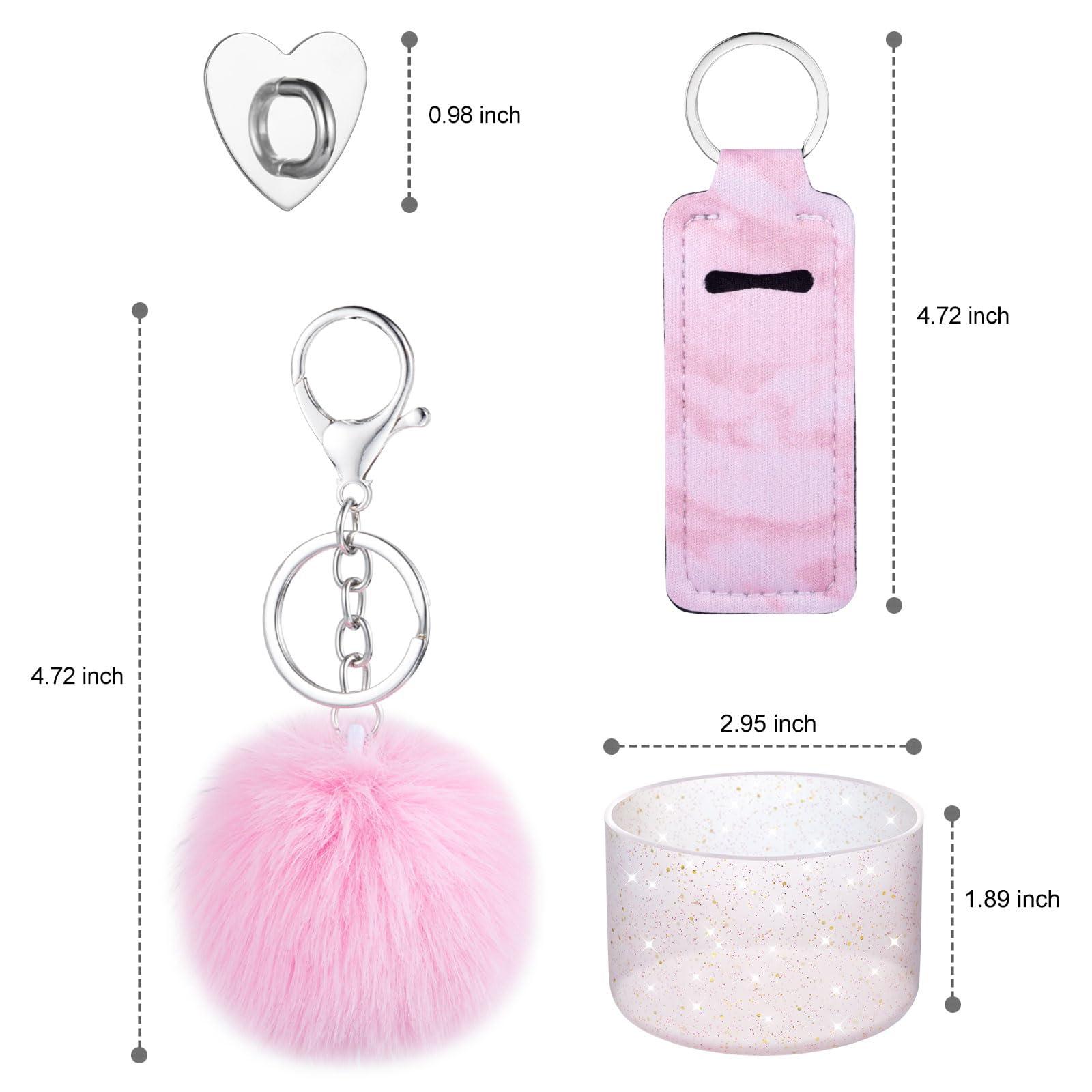 FXTBE FXTBE Silicone Boot for Stanley Cup 40 OZ, Glitter Boots for Stanley Quencher 30 20 OZ, Bottom Cover for Hydroflask 40-12 OZ, Pom Keychain, Lipsticker Holder for Stanley Cup Accessories