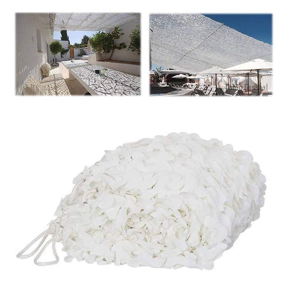 bandezid Camo Netting Camouflage Netting Military Net Sunscreen Nets,White Bulk Roll Camouflage Net,Woodland Camouflage Netting,Camouflage Net Blinds for Sunshade Camping Shooting Hunting-White camouflage net