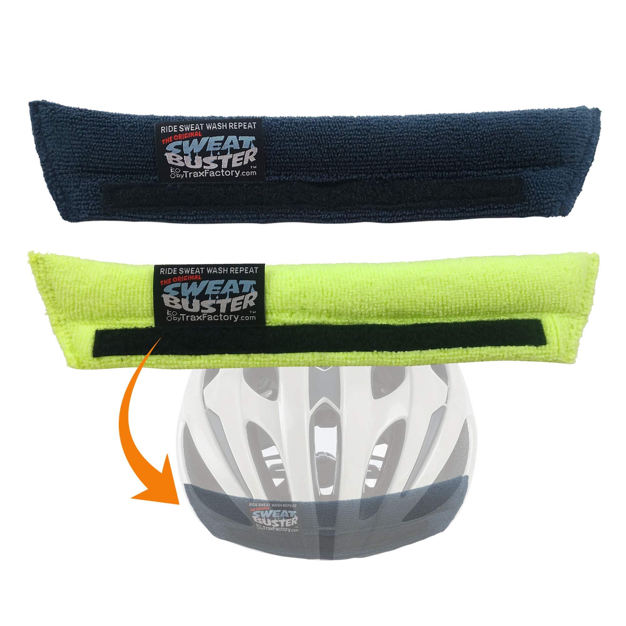 Sweat Buster Sweat Buster Bike Helmet Sweatband – Stops Sweat Dripping, Keeps You Cooler, Premium Comfort, Simple Helmet Integration & Quick Removal for Washing. Mountain Biking, Road Biking or Any Cycling. 2 Pack